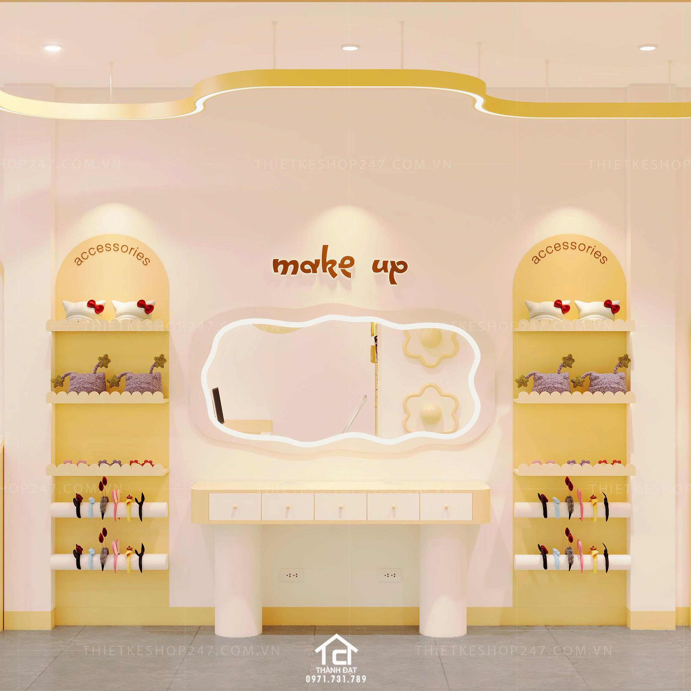 Thiết kế tiệm photo booth đẹp màu sắc