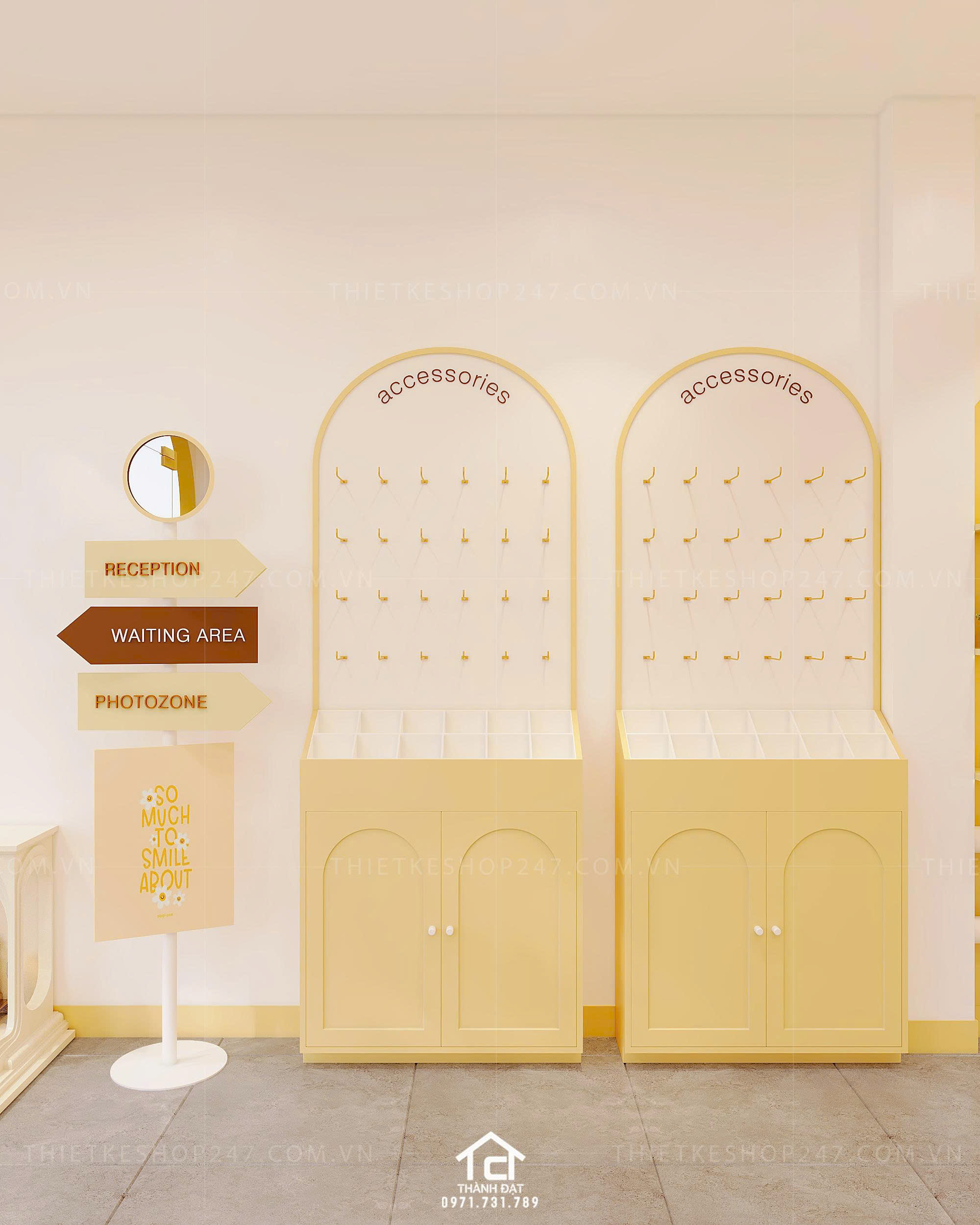 Thiết kế tiệm photo booth đẹp sinh động