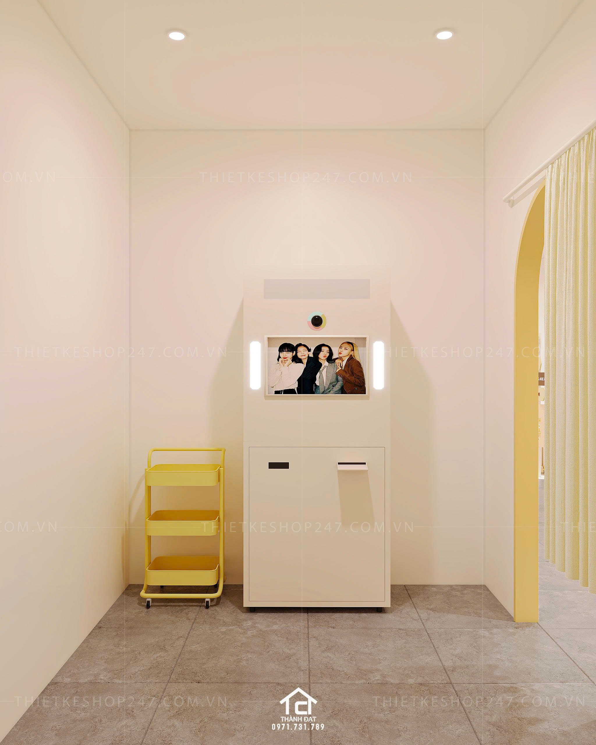 Thiết kế tiệm photo booth đẹp thu hút