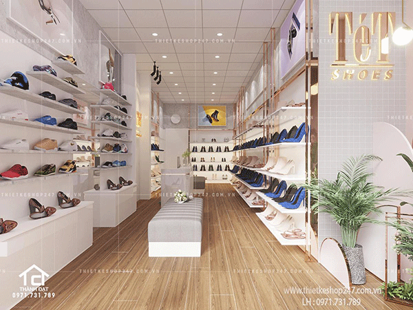 Thiết kế shop giày dép đẹp.