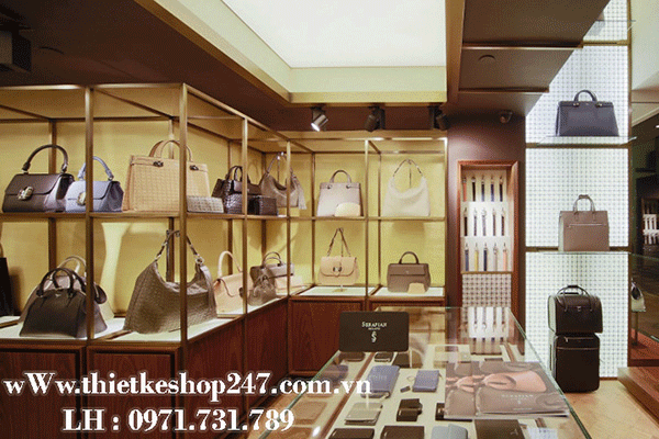 Thiết kế shop túi xách đẹp.