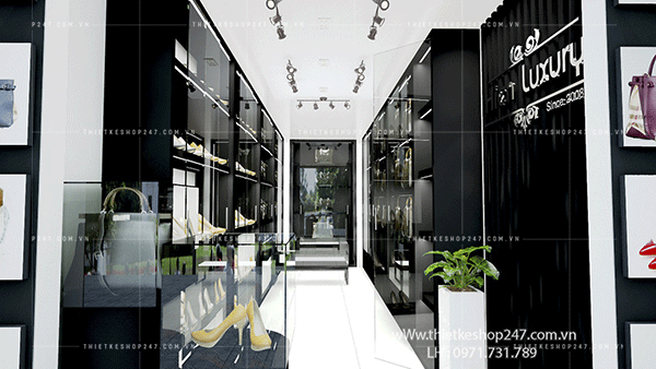 Thiết kế shop túi xách đẹp.