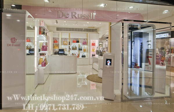 Thiết kế shop túi xách đẹp.