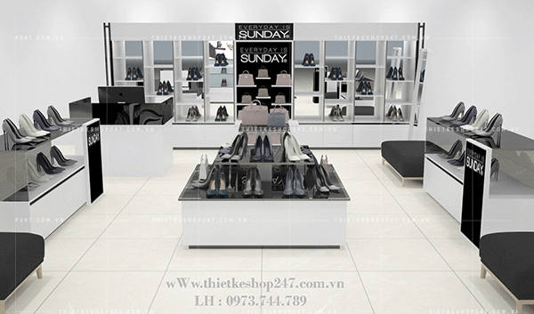 Thiết kế shop túi xách đẹp.
