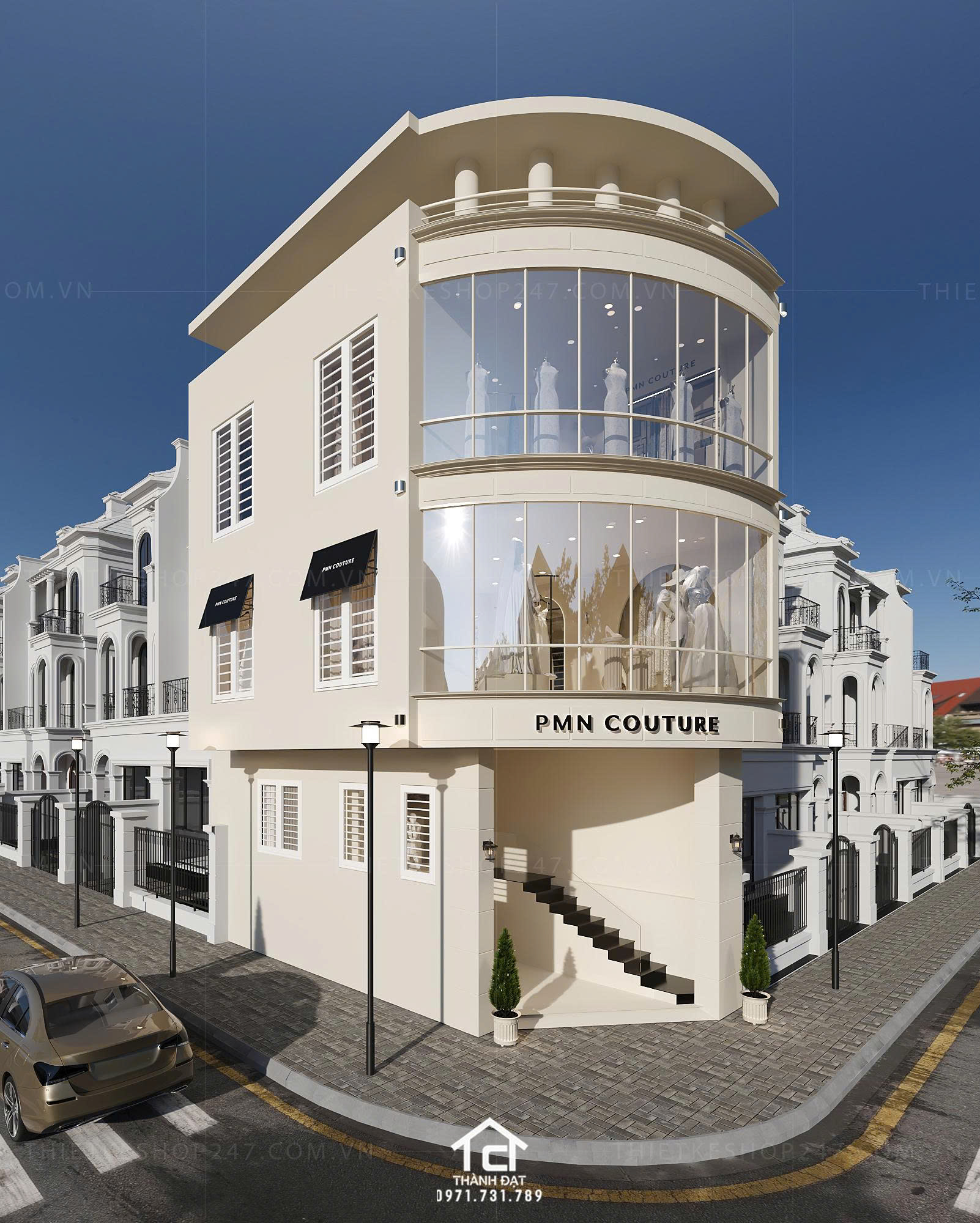 thiết kế cửa hàng vải đẹp SANG TRỌNG
