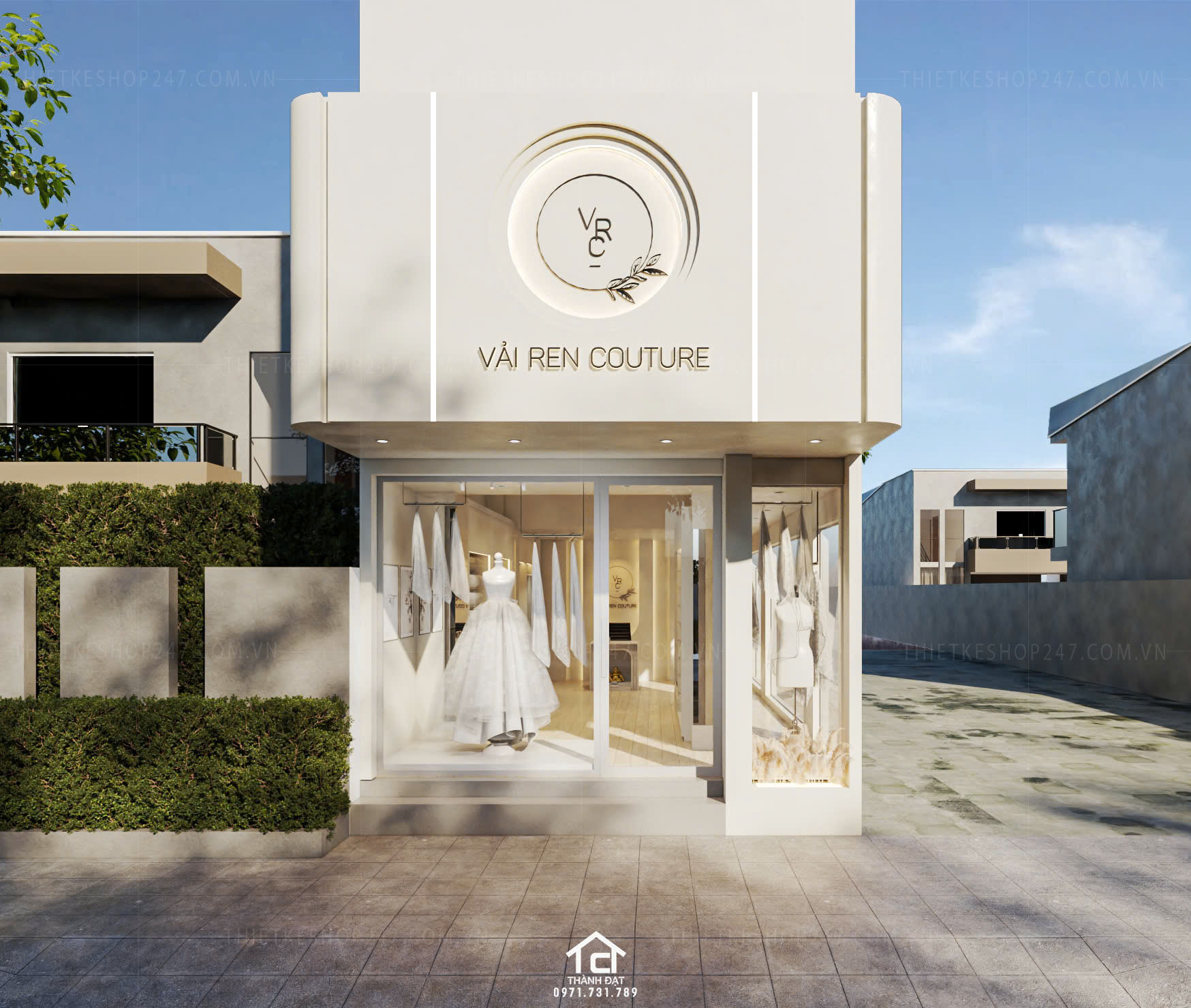Thiết kế cửa hàng vải đẹp