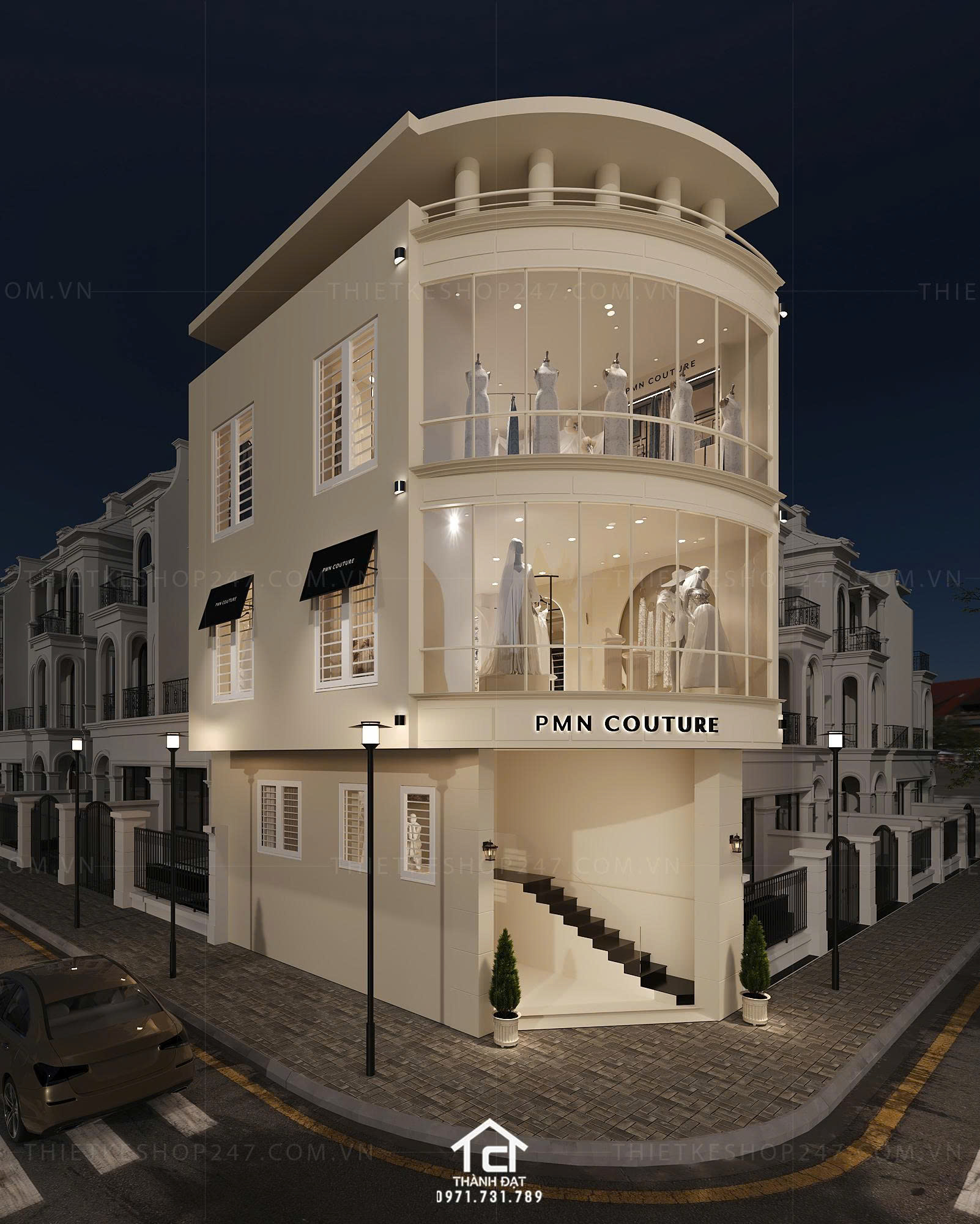 thiết kế cửa hàng vải đẹp