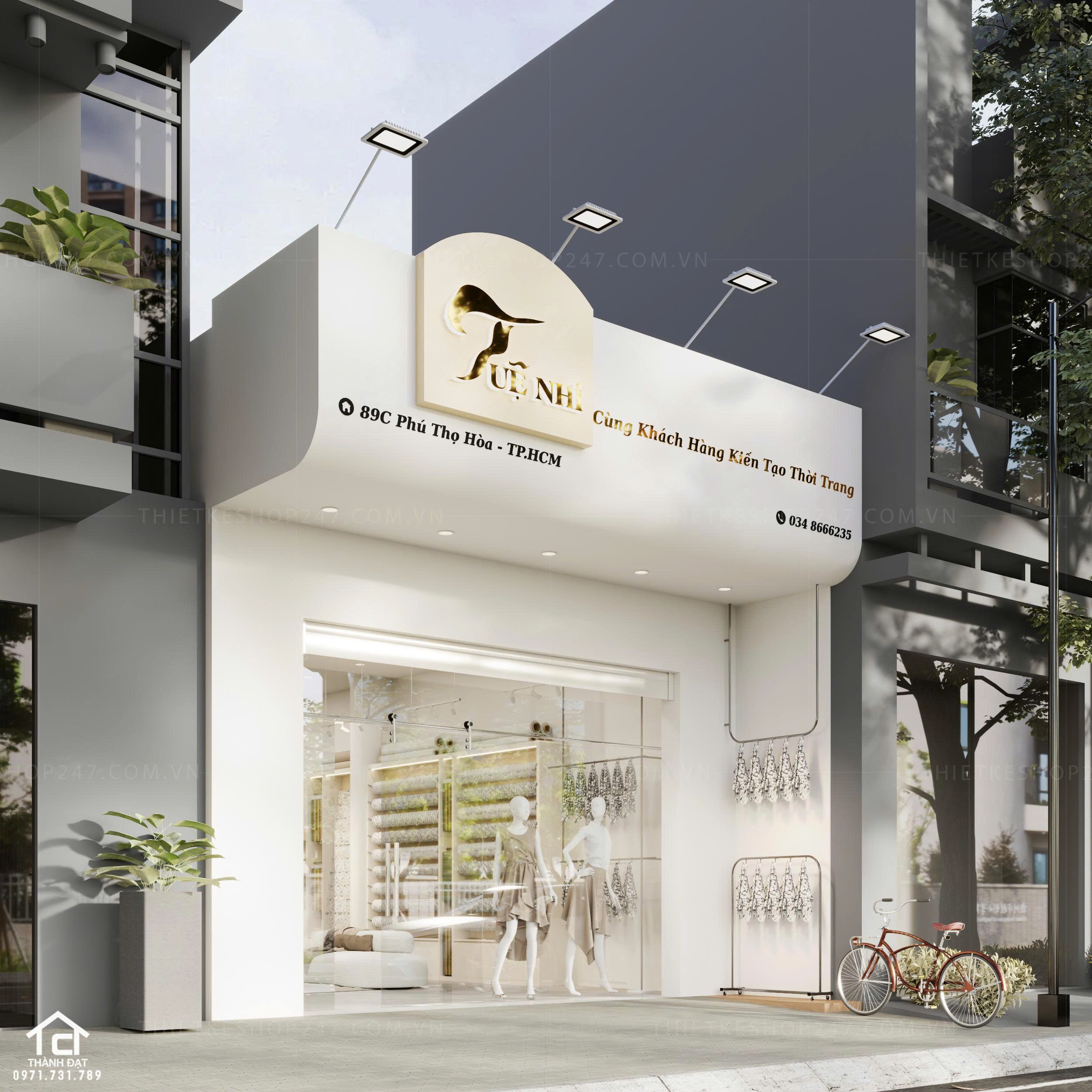 Thiết kế cửa hàng vải đẹp