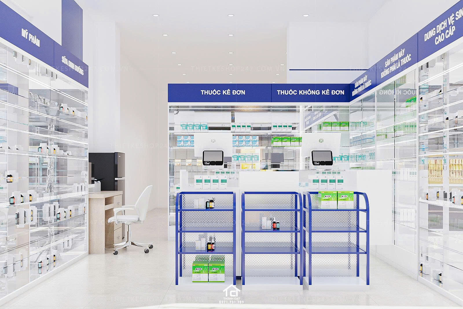 thiết kế nhà thuốc đẹp sang trọng