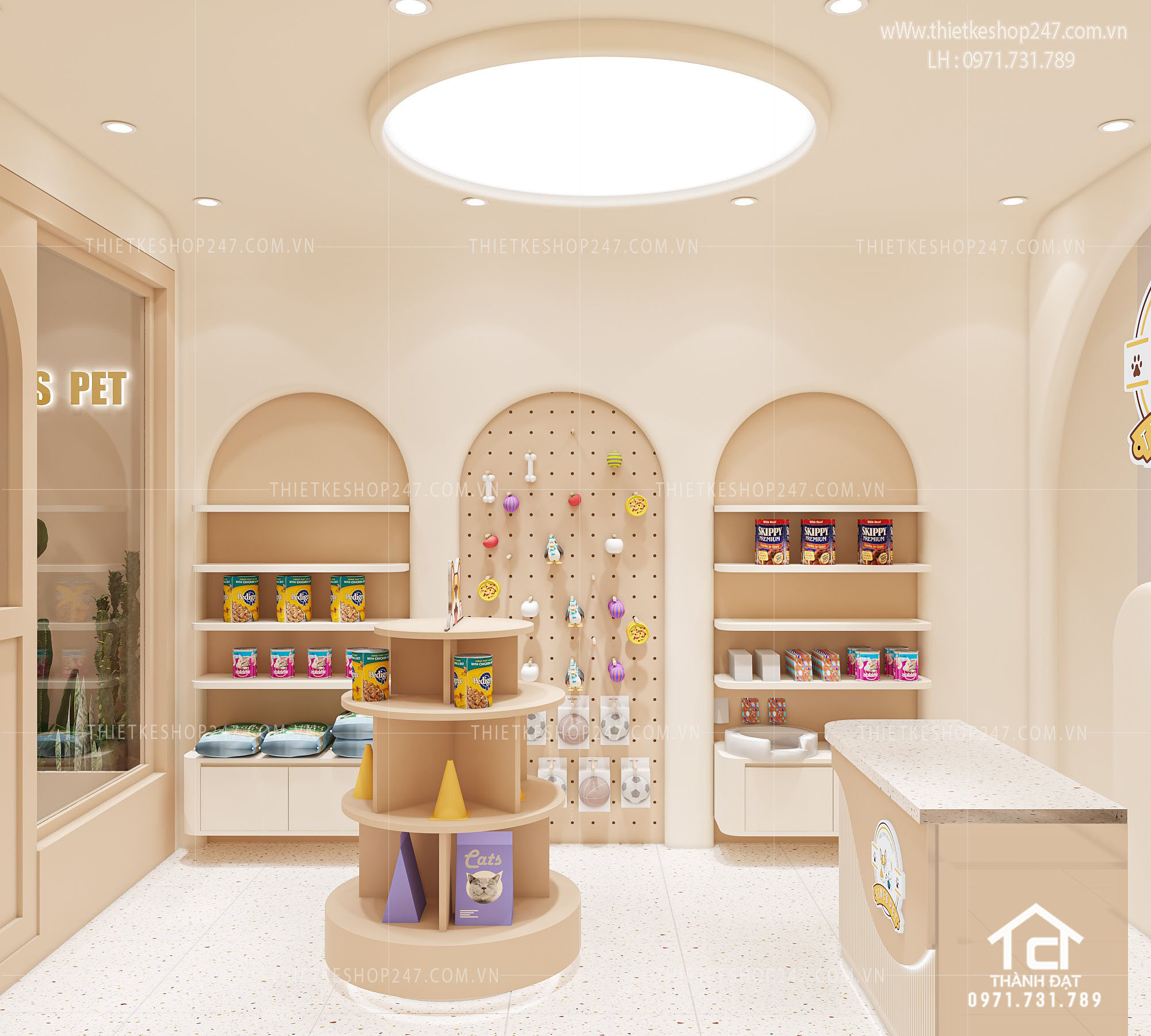 thiết kế pet shop đẹp ấn tượng