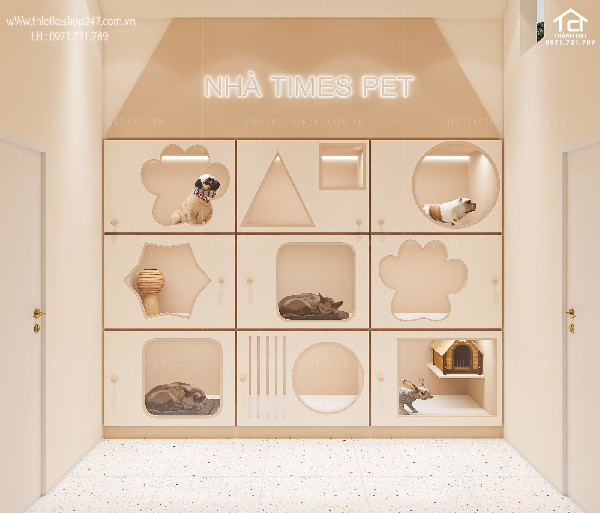 thiết kế pet shop đẹp lôi cuốn
