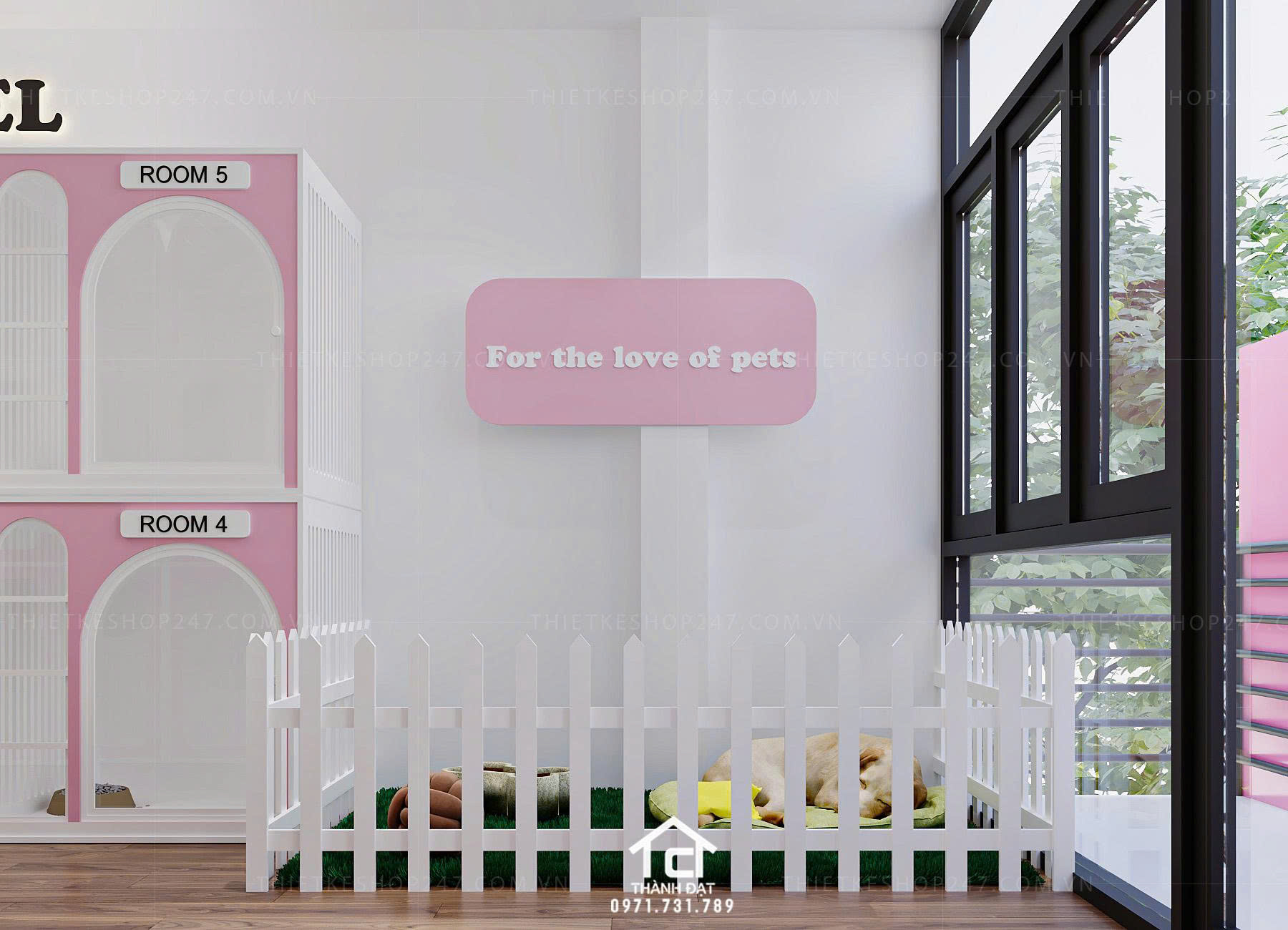 thiết kế pet shop đẹp lôi cuốn