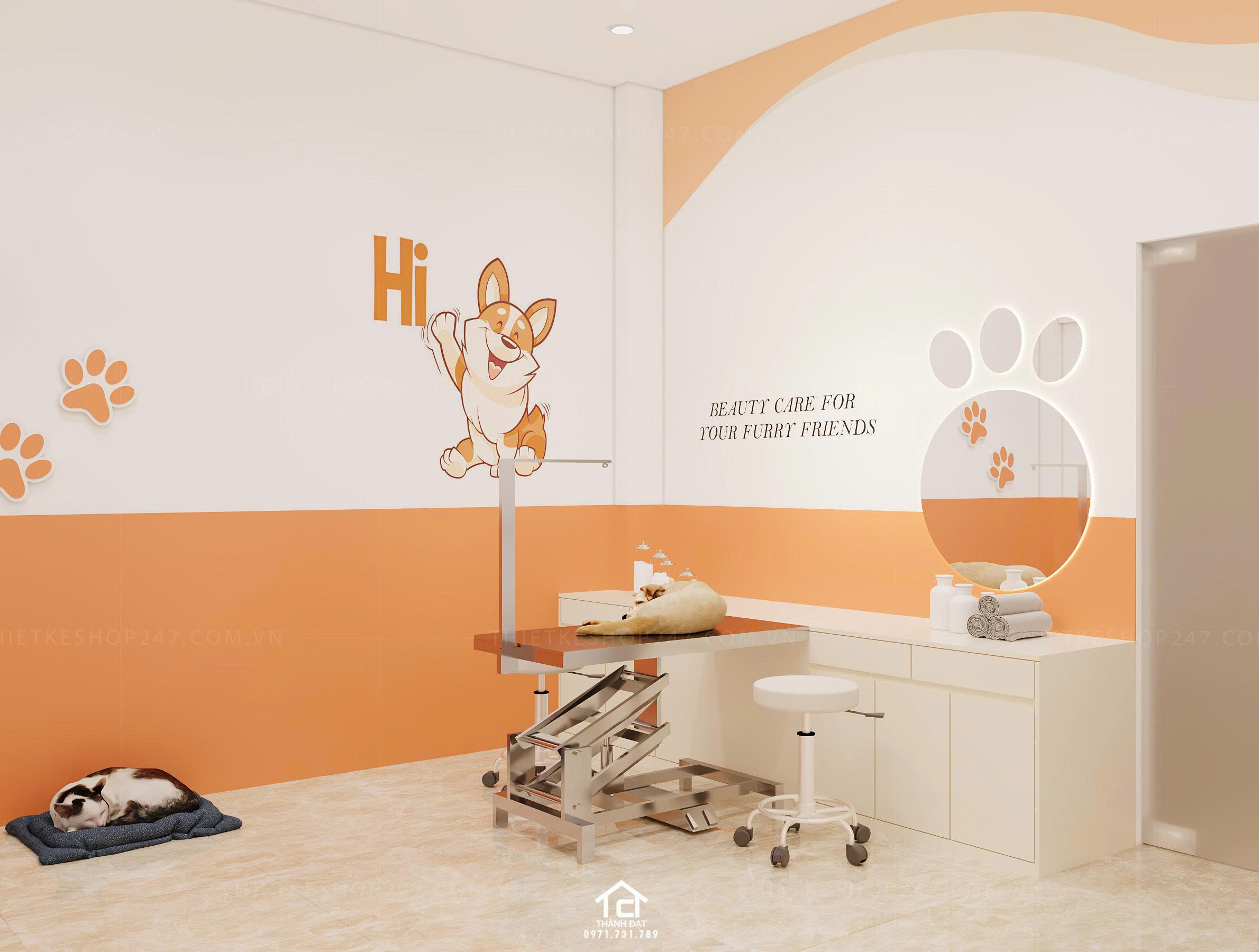 thiết kế pet shop đẹp nổi bật