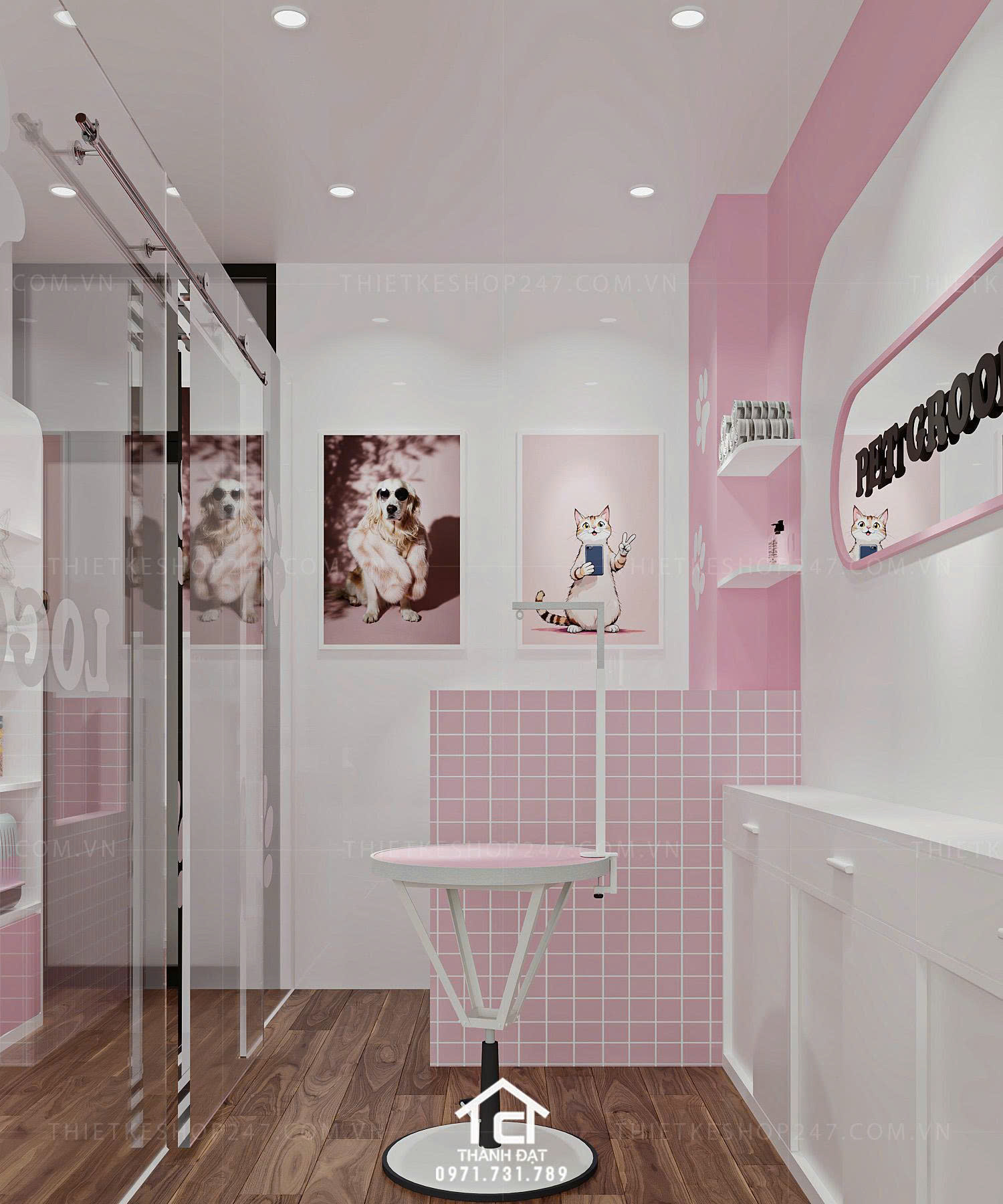 thiết kế pet shop đẹp sinh động