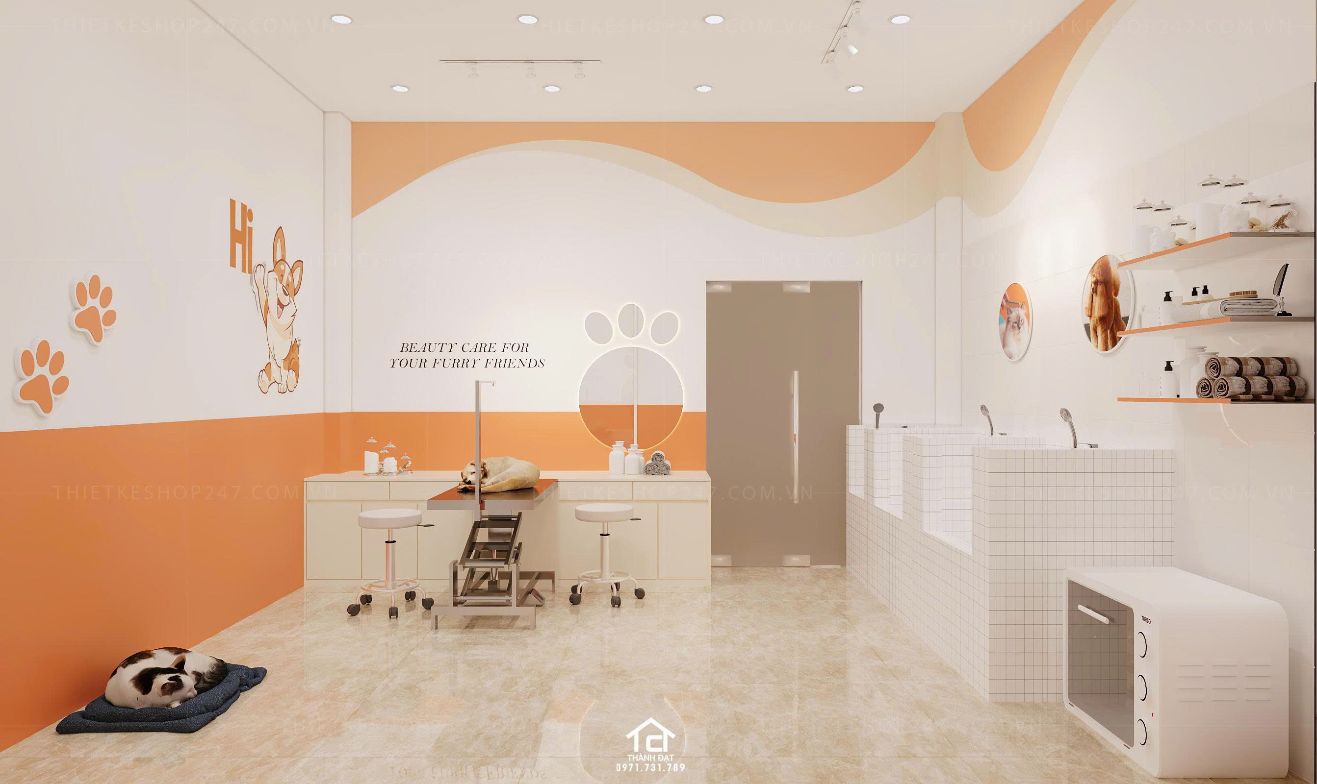 thiết kế pet shop đẹp trẻ trung