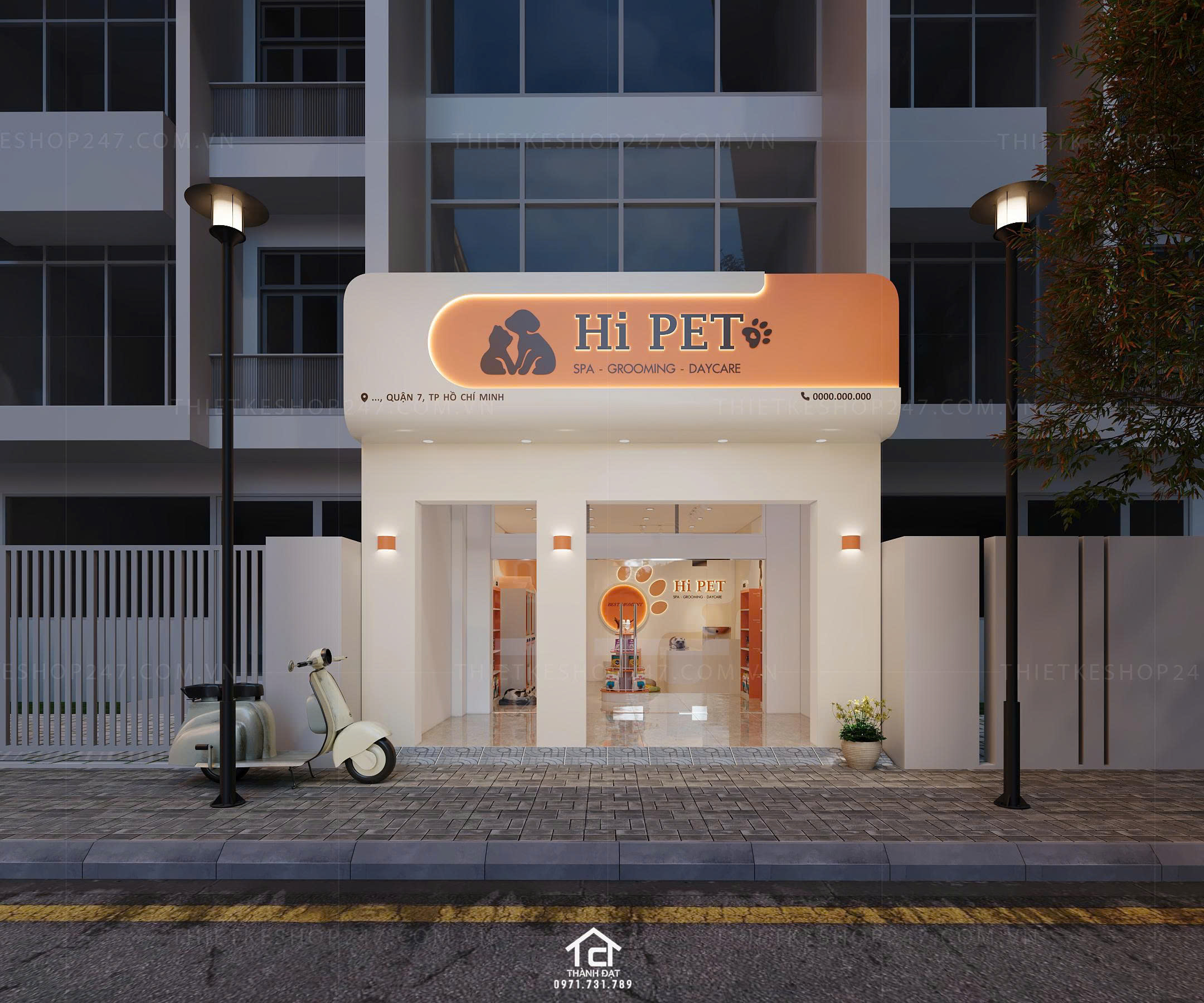 thiết kế pet shop đẹp và sang