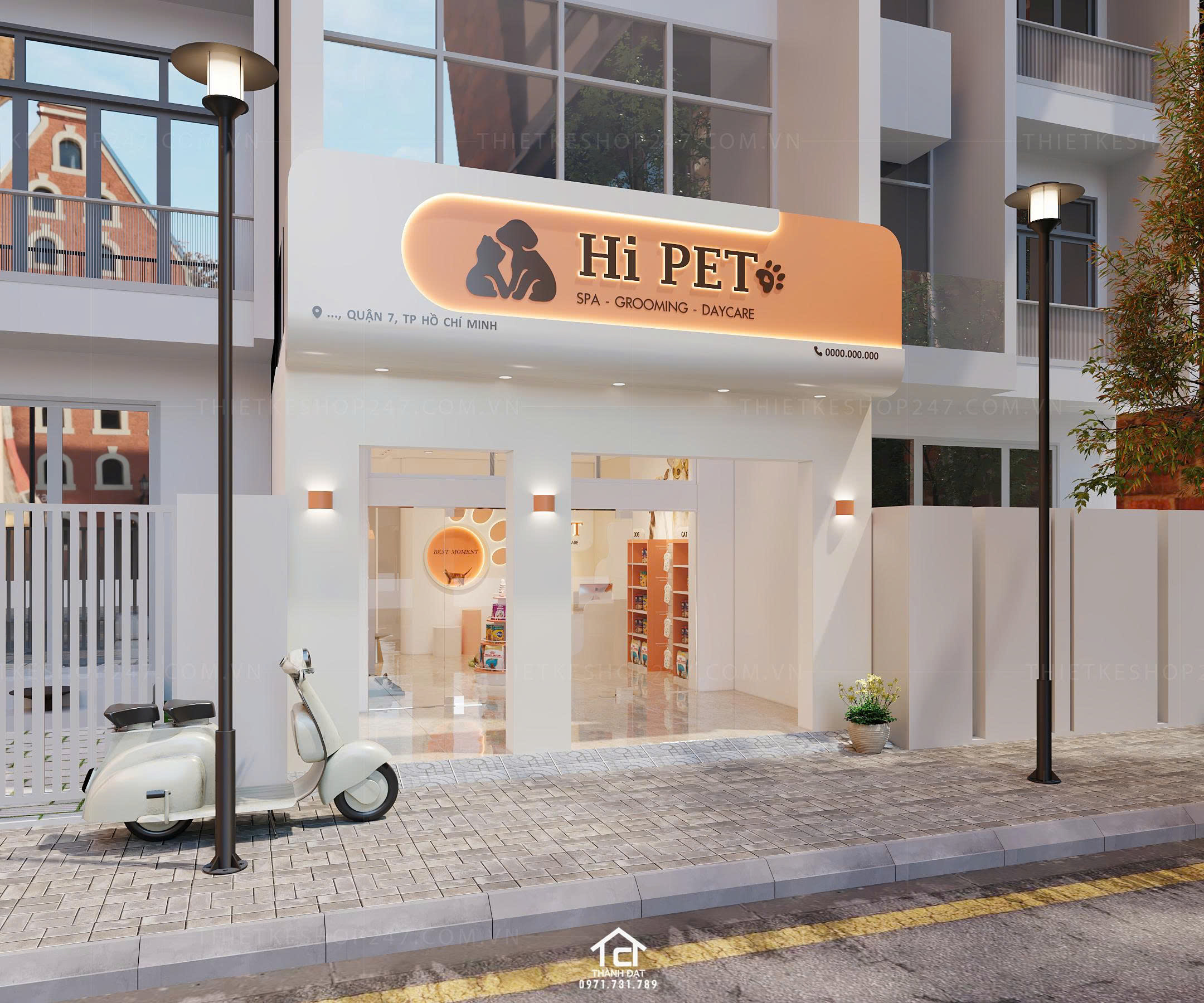 thiết kế pet shop đẹp