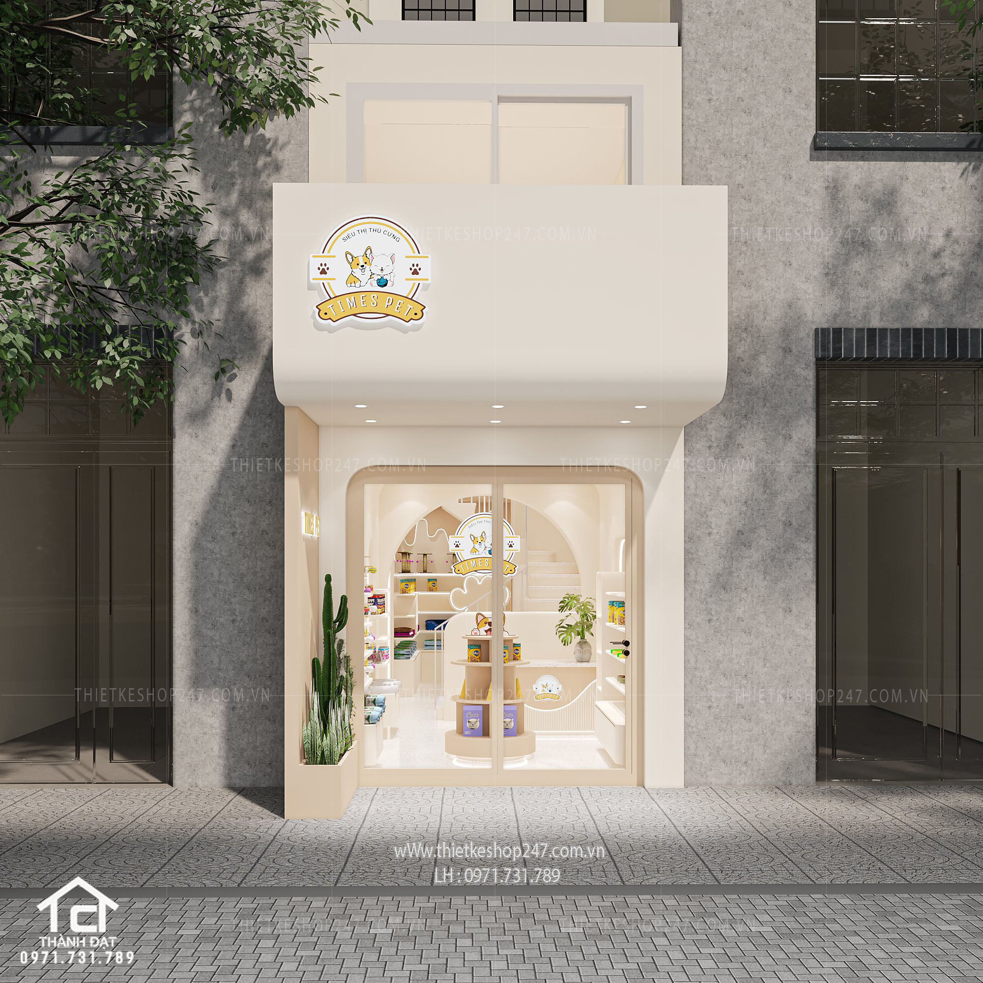 thiết kế pet shop đẹp