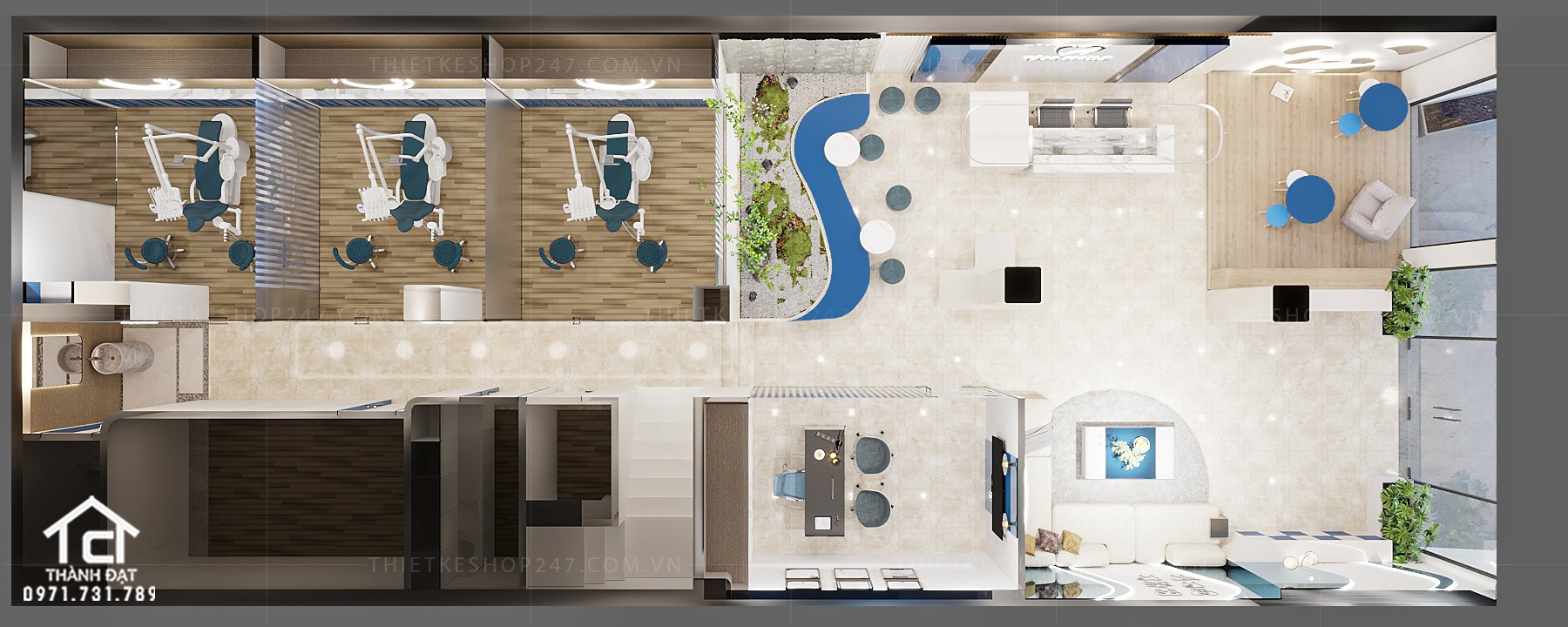 thiết kế phòng khám nha khoa đẹp đẳng cấp