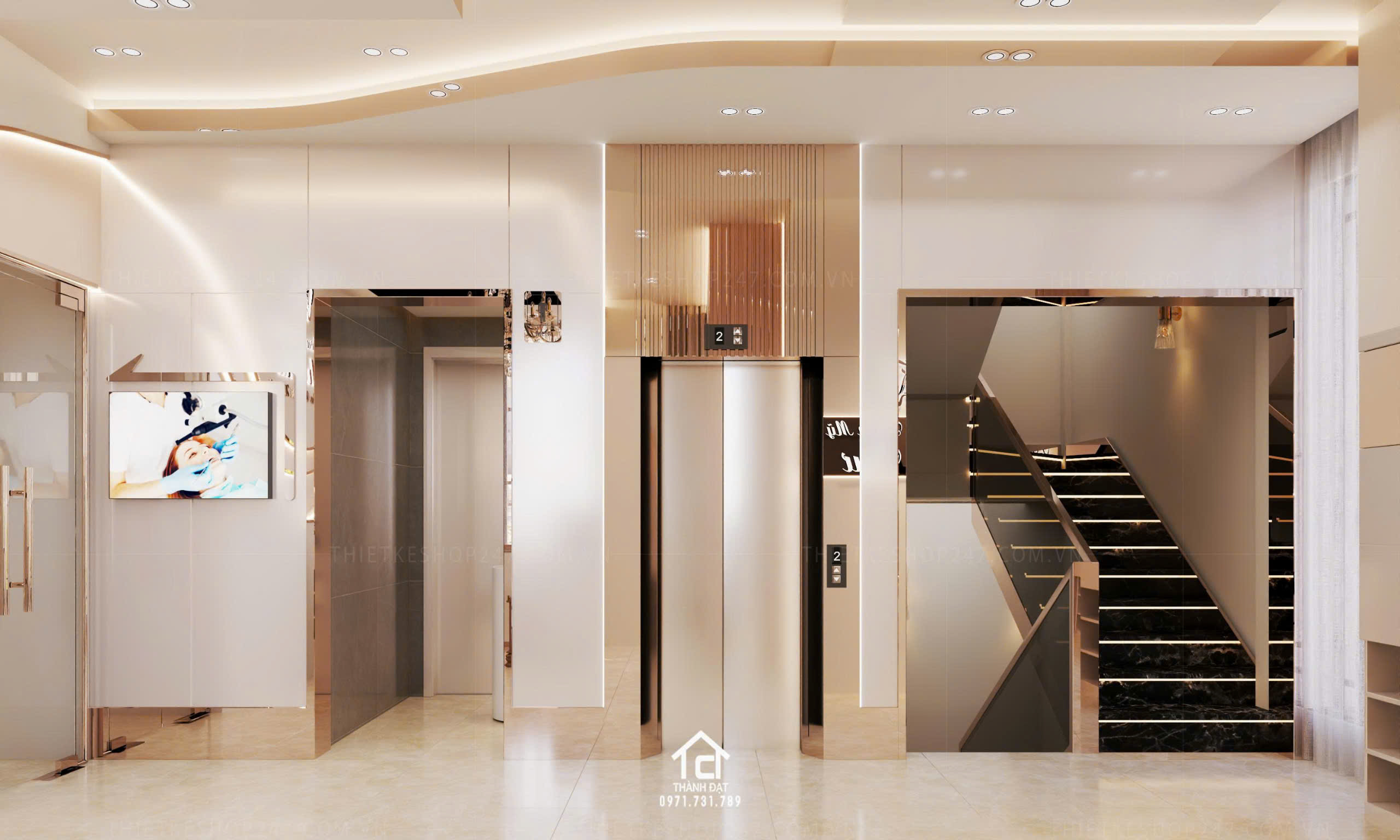thiết kế phòng khám nha khoa đẹp ấn tượng
