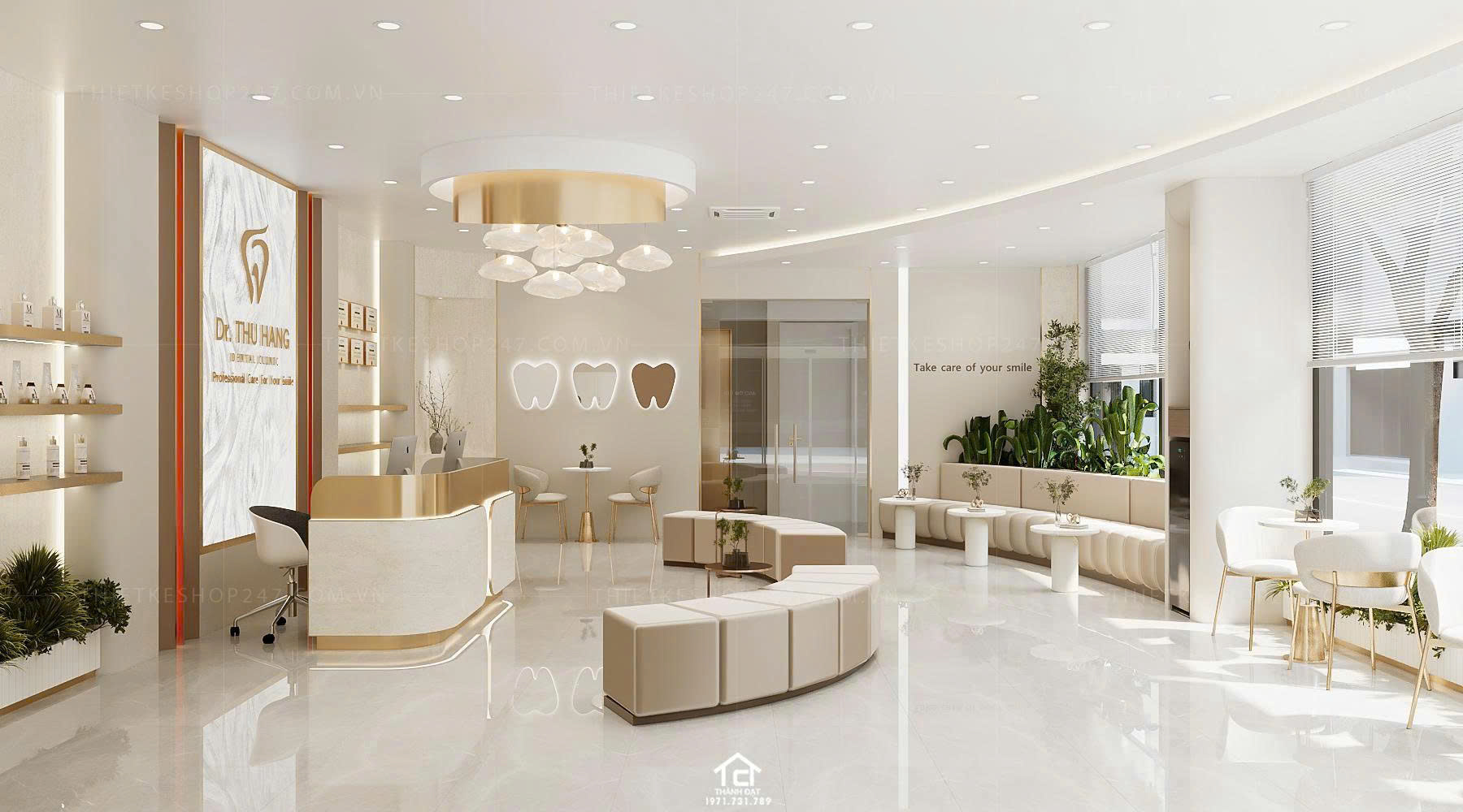 thiết kế phòng khám nha khoa đẹp ấn tượng