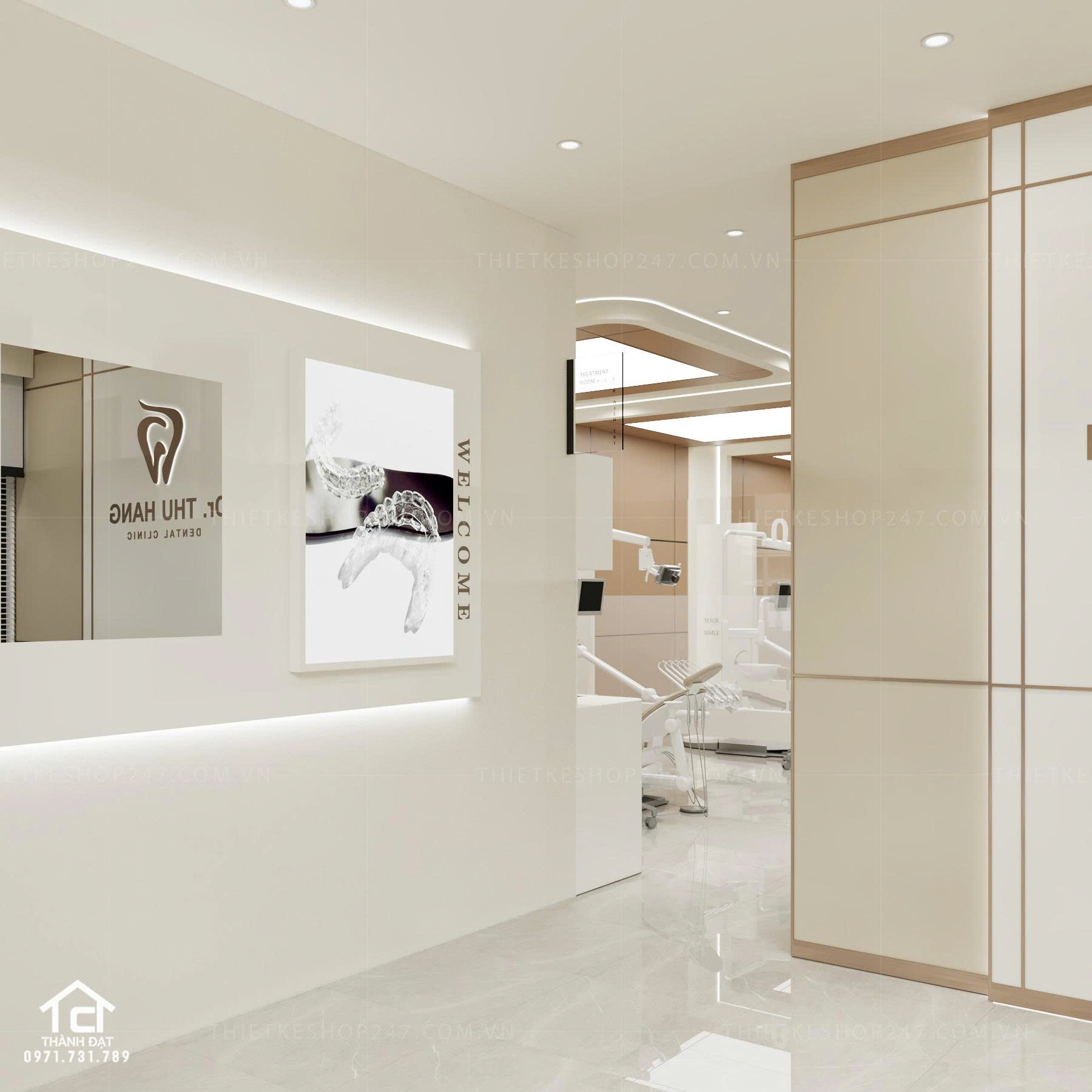 Thiết kế phòng khám nha khoa đẹp ấn tượng