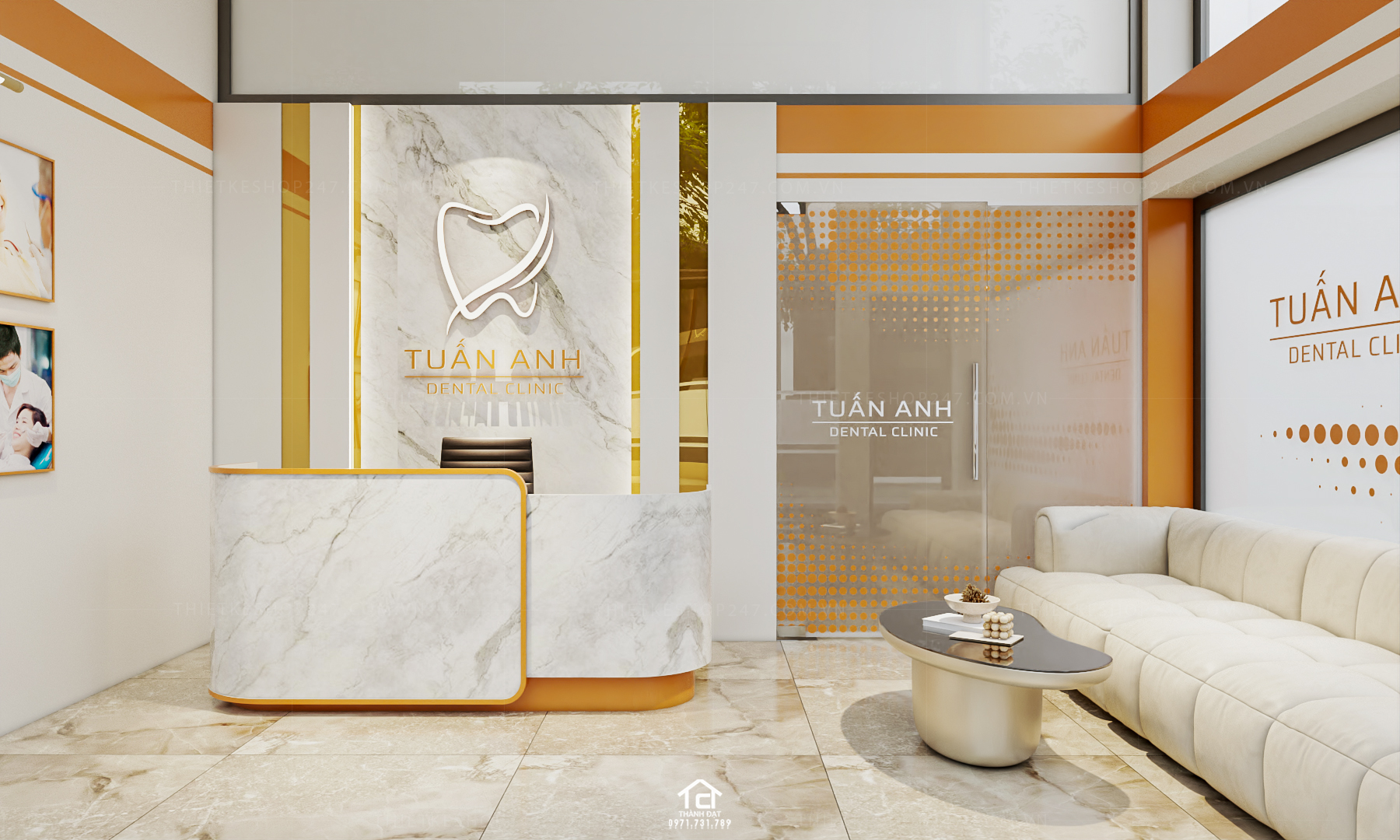 thiết kế phòng khám nha khoa đẹp ấn tượng