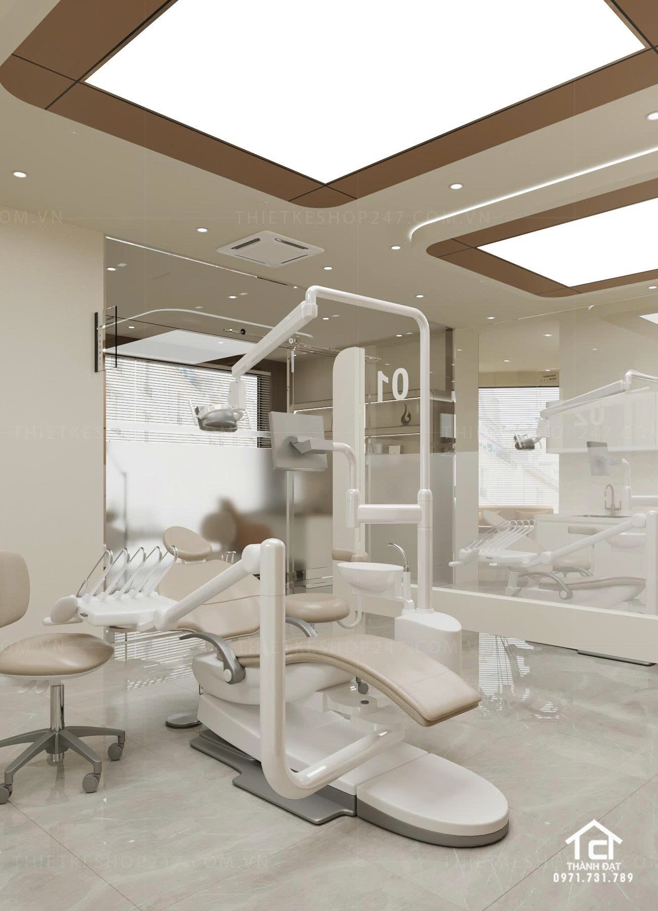 Thiết kế phòng khám nha khoa đẹp dịu dàng