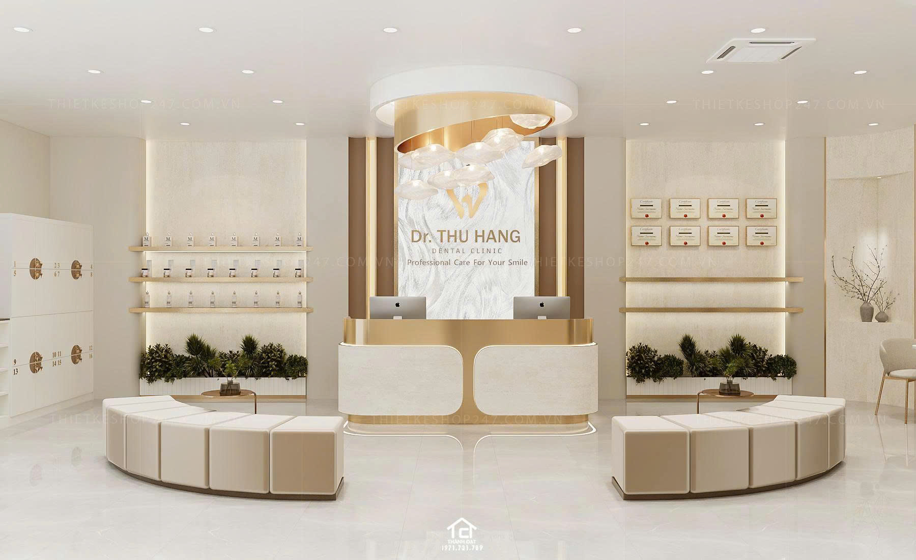 thiết kế phòng khám nha khoa đẹp hiện đại