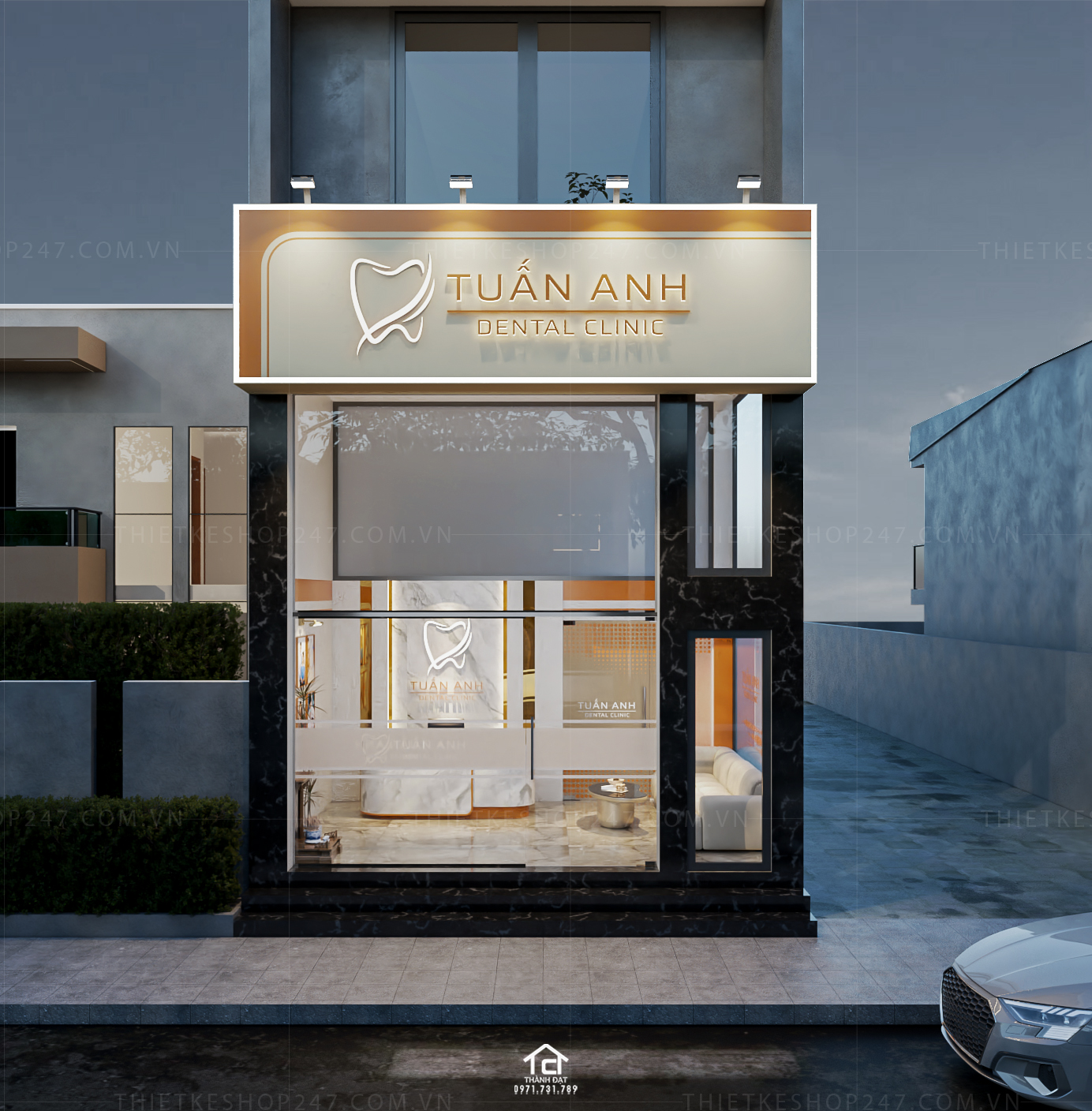 thiết kế phòng khám nha khoa đẹp hiện đại