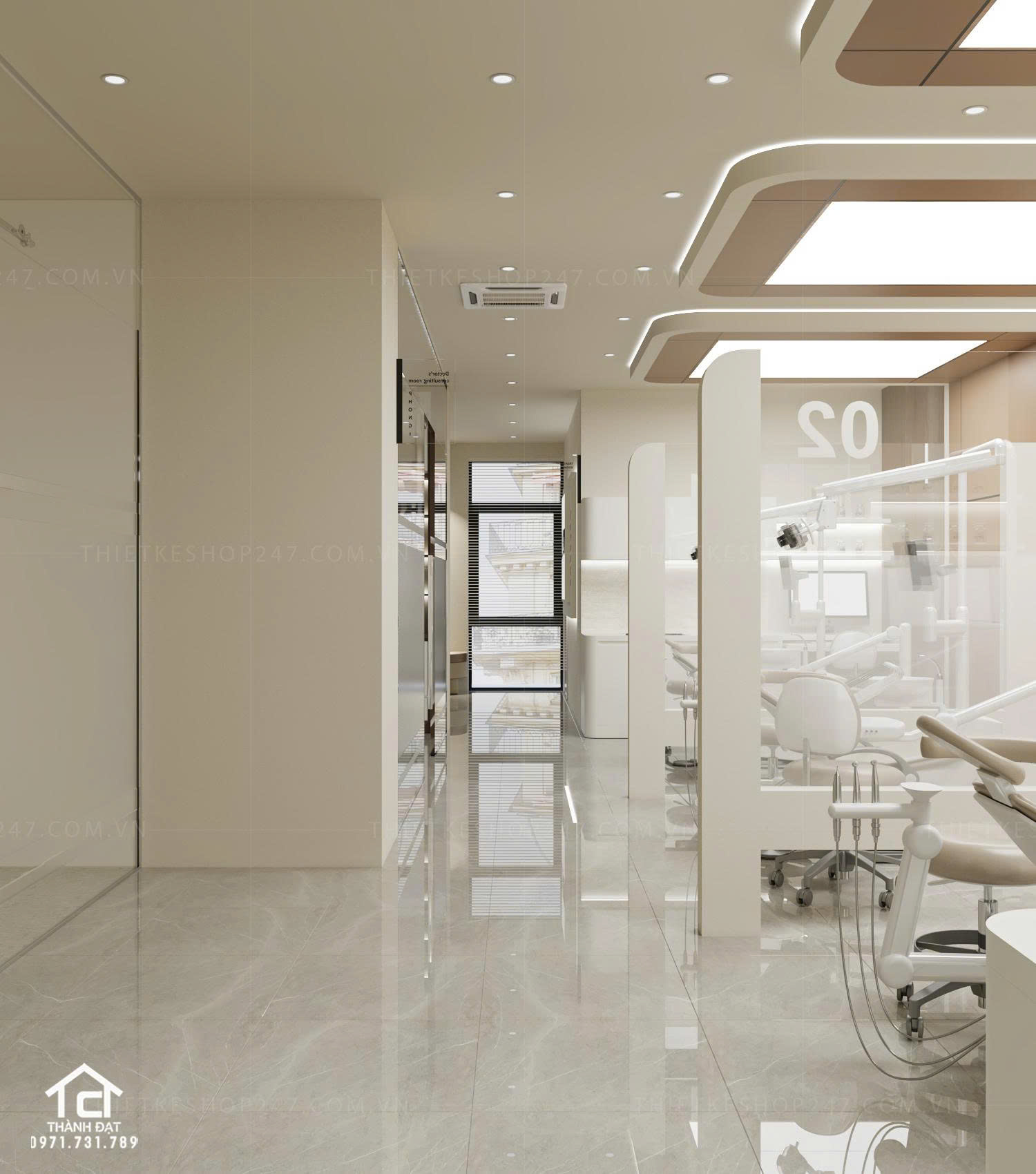 Thiết kế phòng khám nha khoa đẹp lung linh