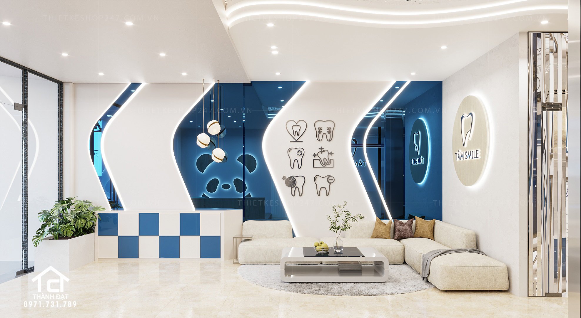 thiết kế phòng khám nha khoa đẹp lung linh