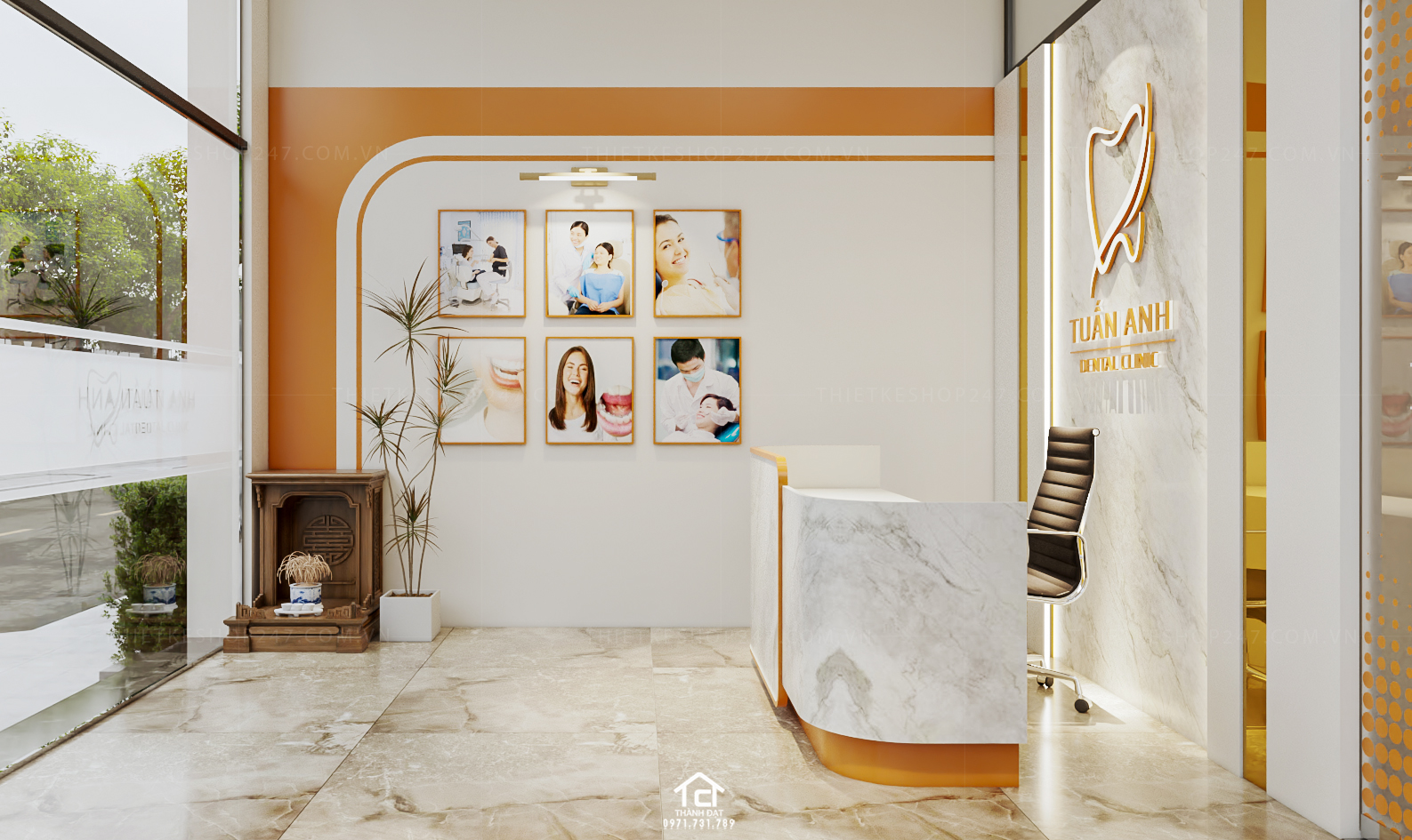 thiết kế phòng khám nha khoa đẹp nổi bật