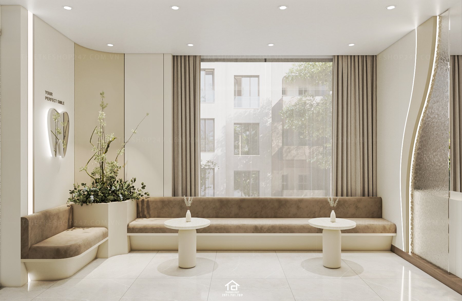 thiết kế phòng khám nha khoa đẹp phong cách