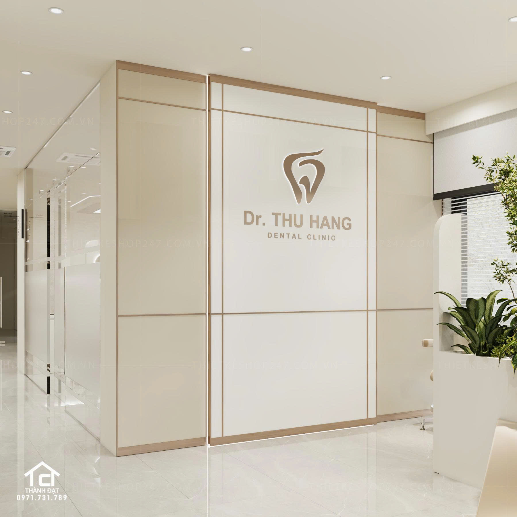 Thiết kế phòng khám nha khoa đẹp sang chảnh