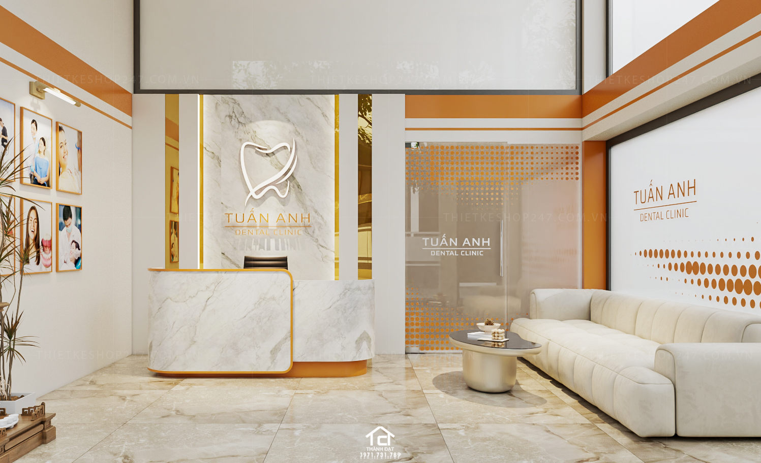 thiết kế phòng khám nha khoa đẹp sang trọng