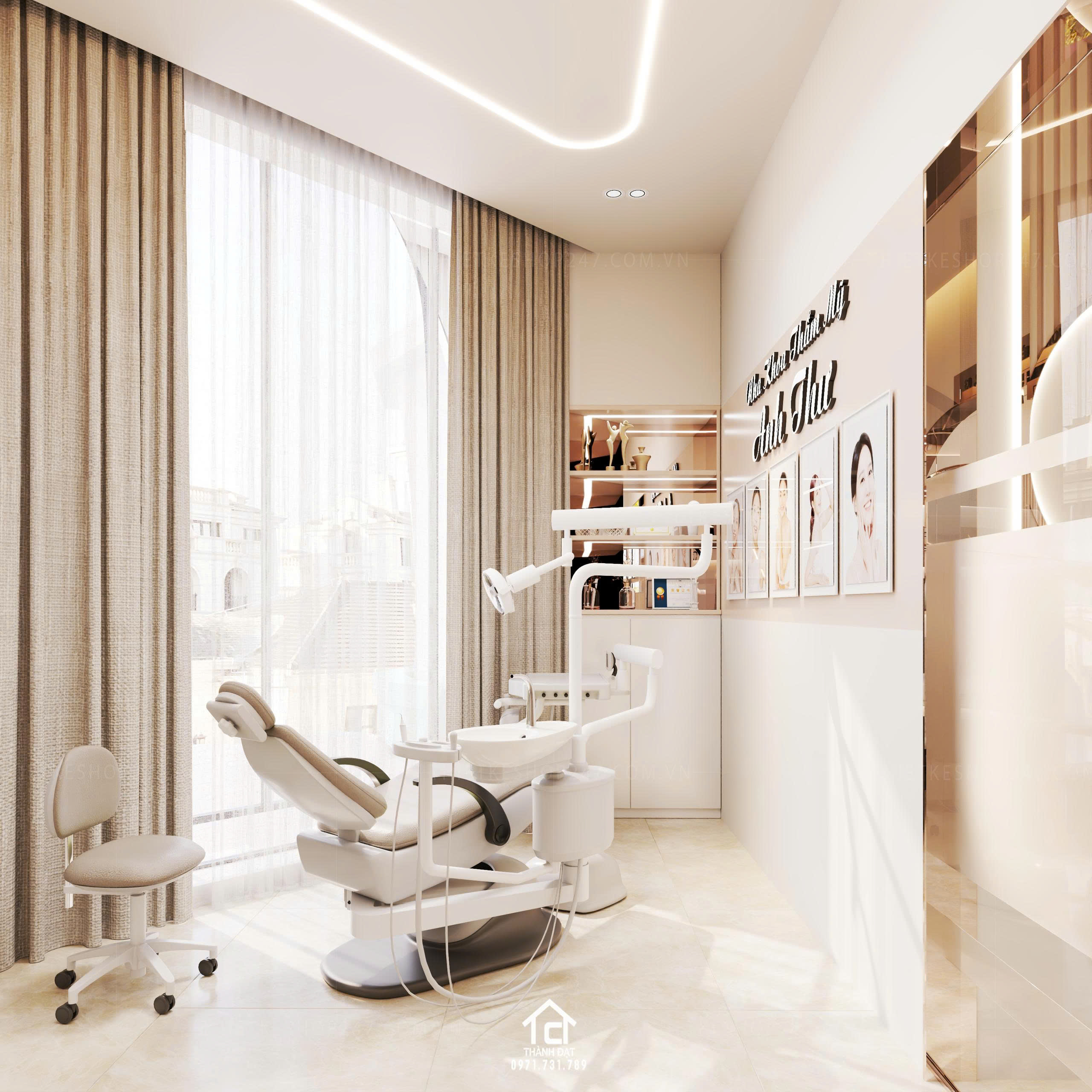 thiết kế phòng khám nha khoa đẹp sinh động