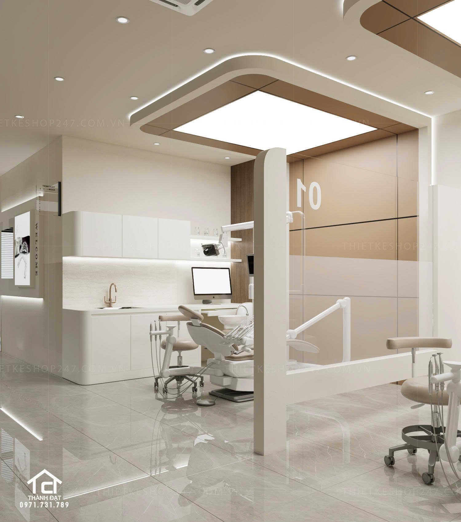 Thiết kế phòng khám nha khoa đẹp sinh động