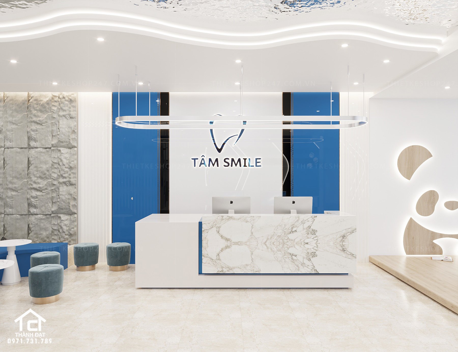 thiết kế phòng khám nha khoa đẹp sinh động