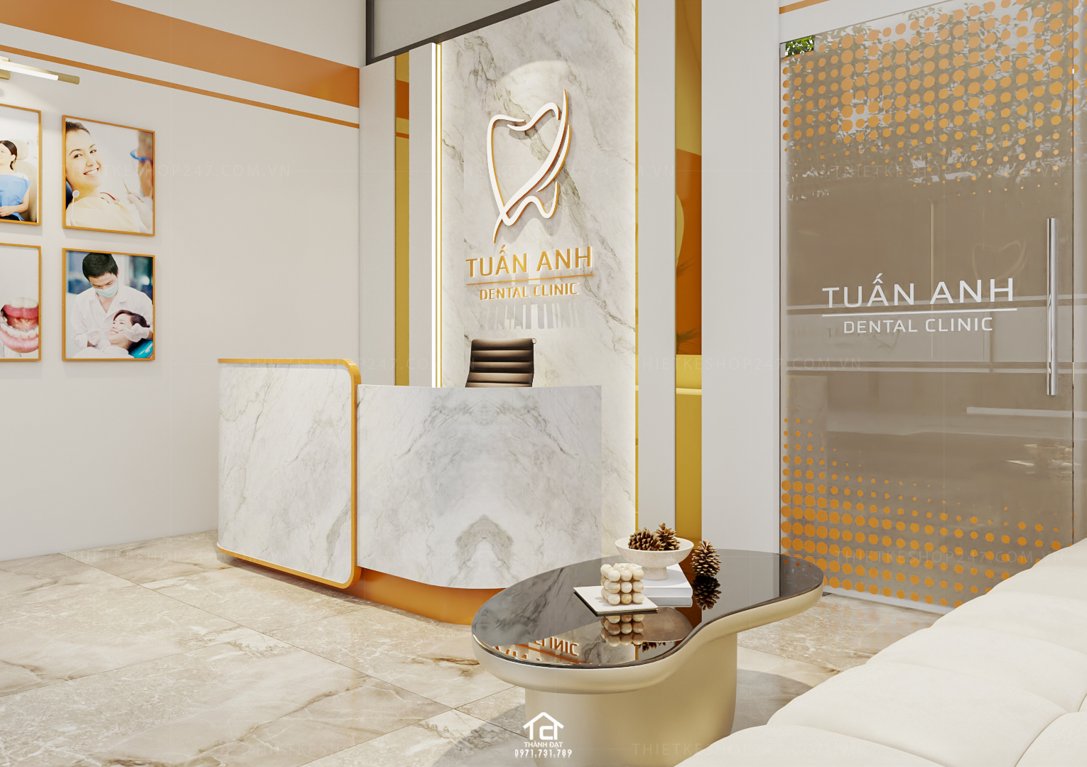 thiết kế phòng khám nha khoa đẹp thu hút