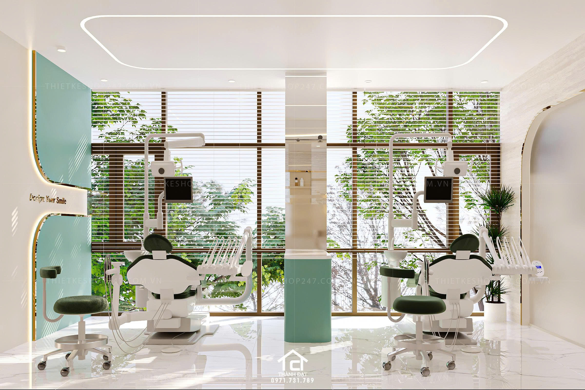 thiết kế phòng khám nha khoa đẹp trẻ trung
