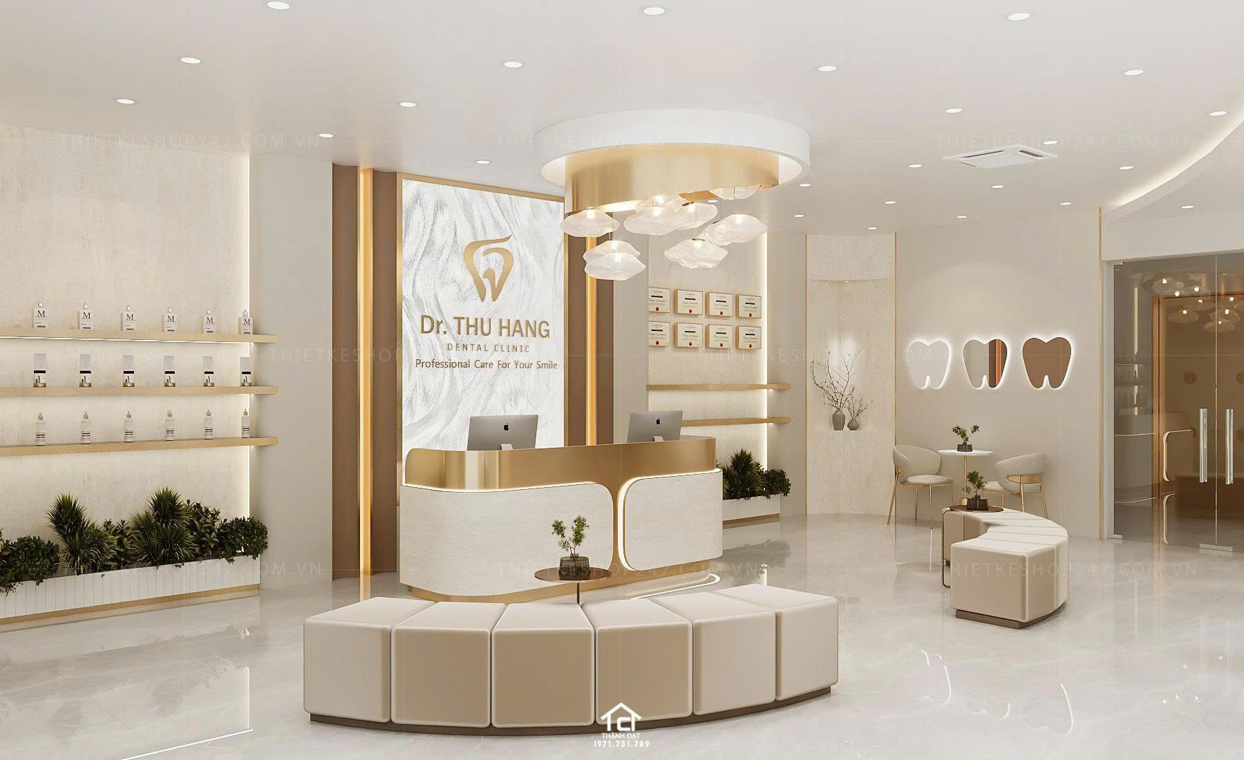 thiết kế phòng khám nha khoa đẹp trẻ trung