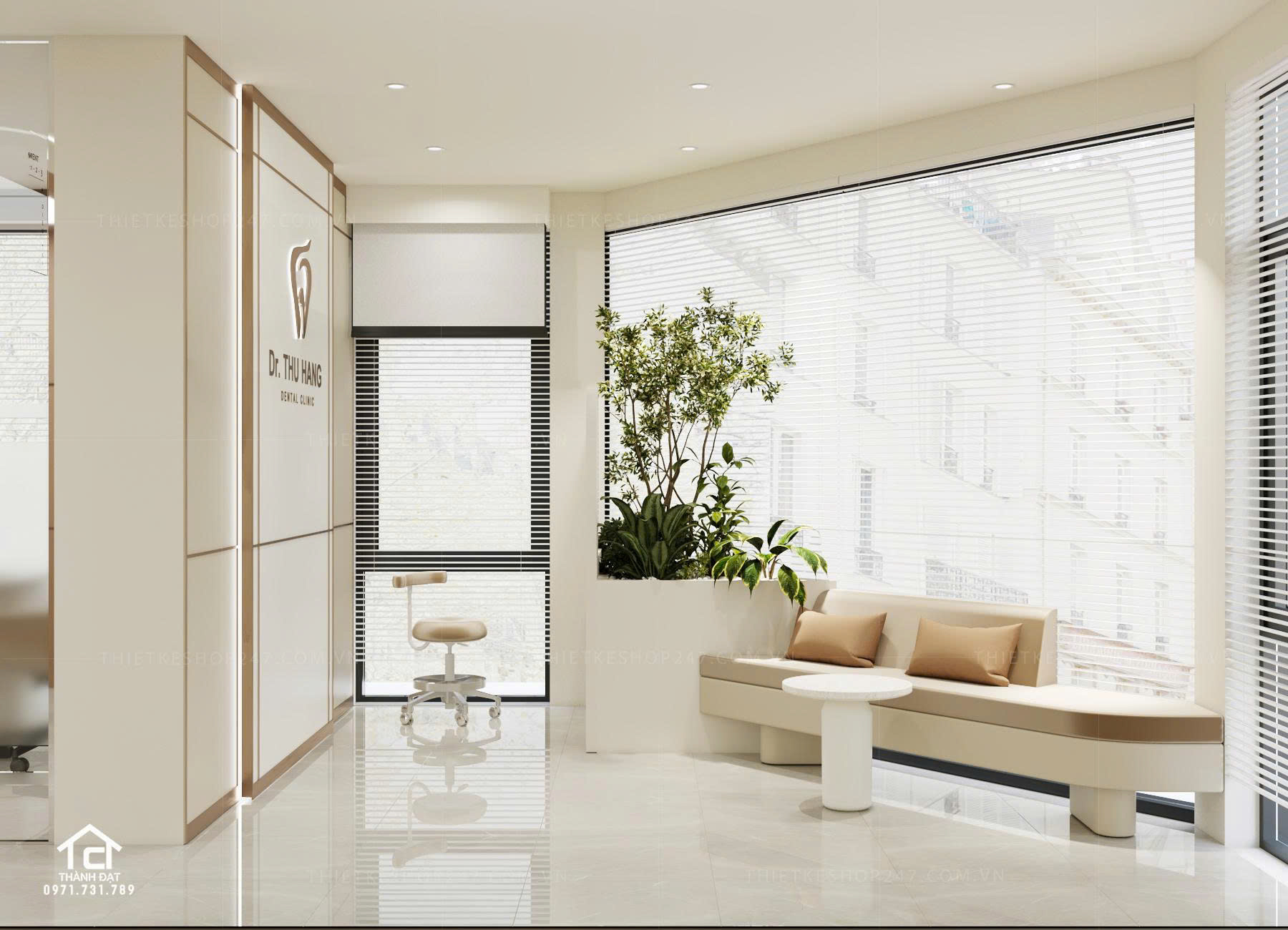 Thiết kế phòng khám nha khoa đẹp và sang