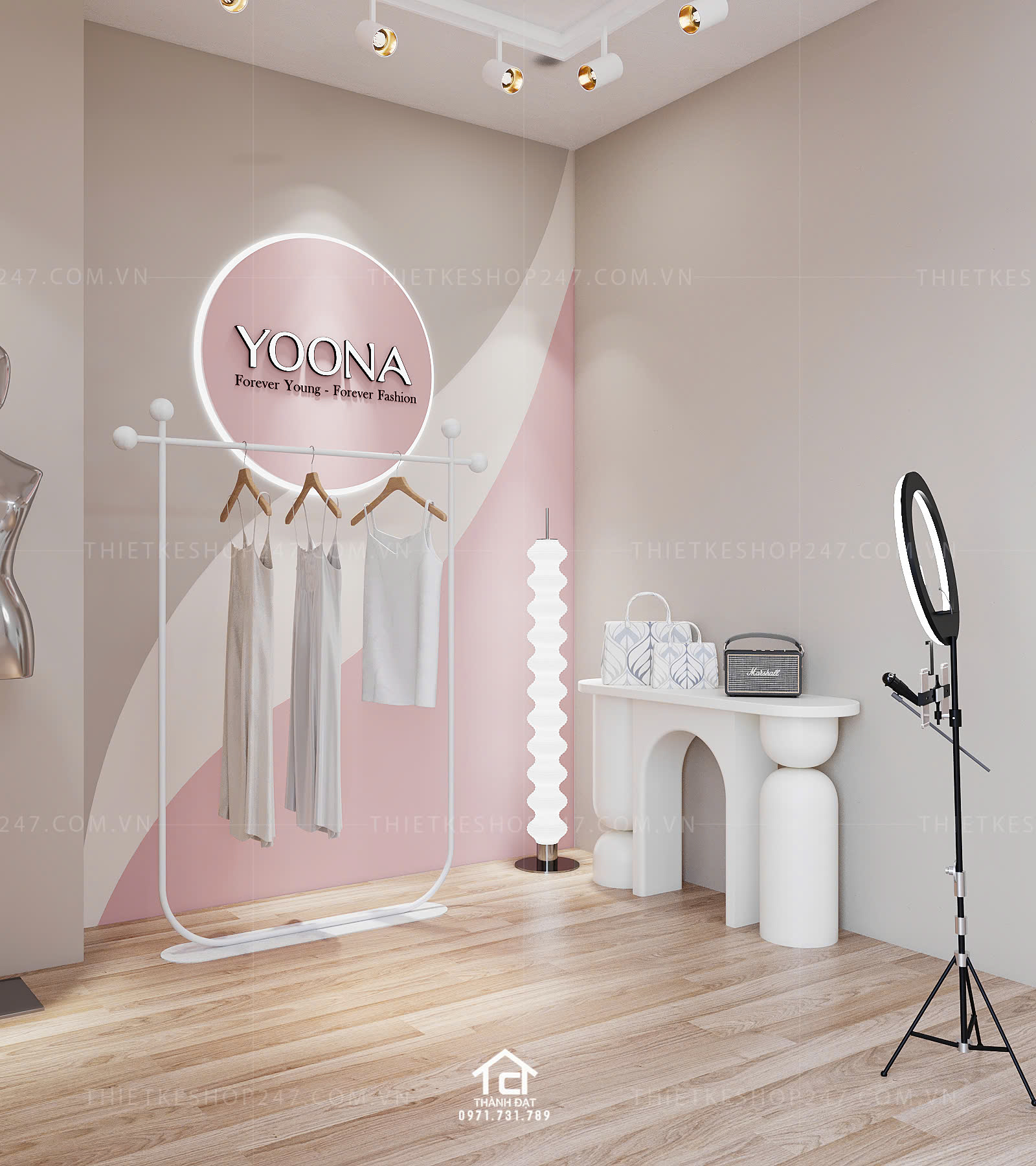 thiết kế vách live stream đẹp nổi bật