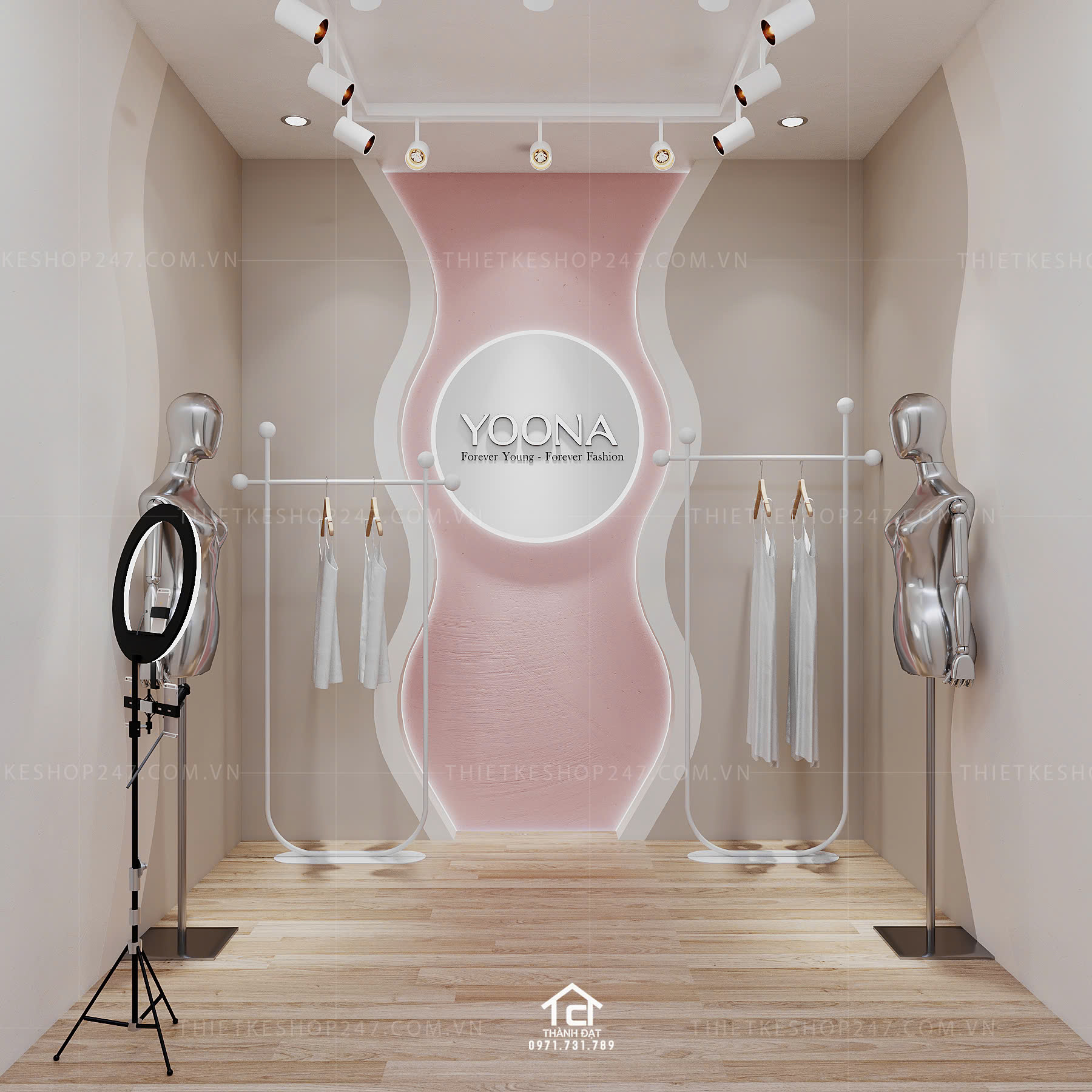 thiết kế vách live stream đẹp