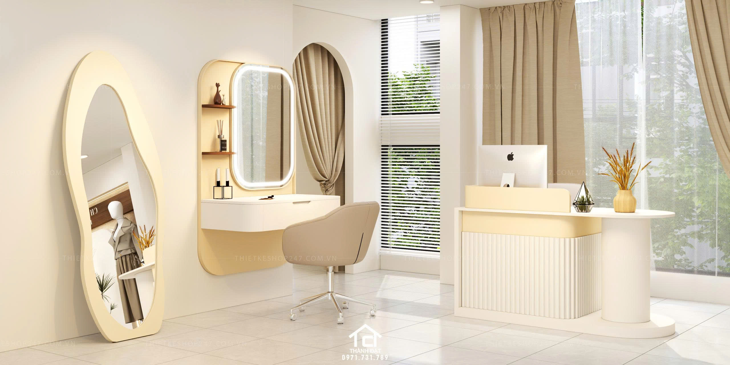 thiết kế vách live stream đẹp thu hút