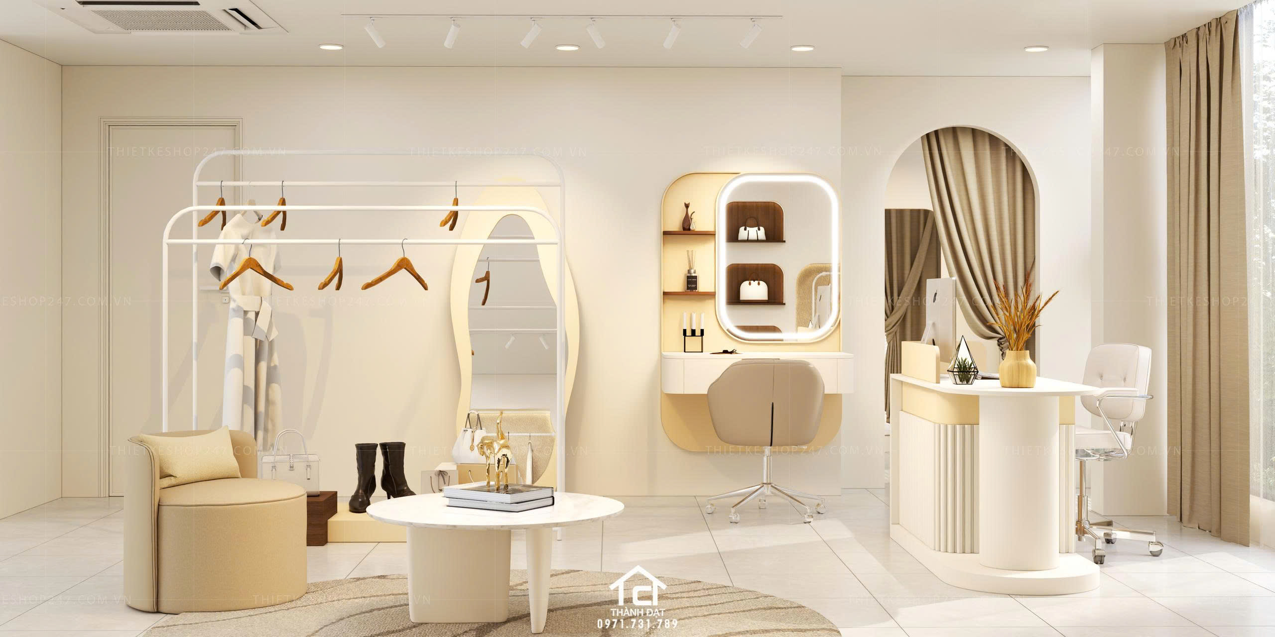 thiết kế vách live stream đẹp tinh tế