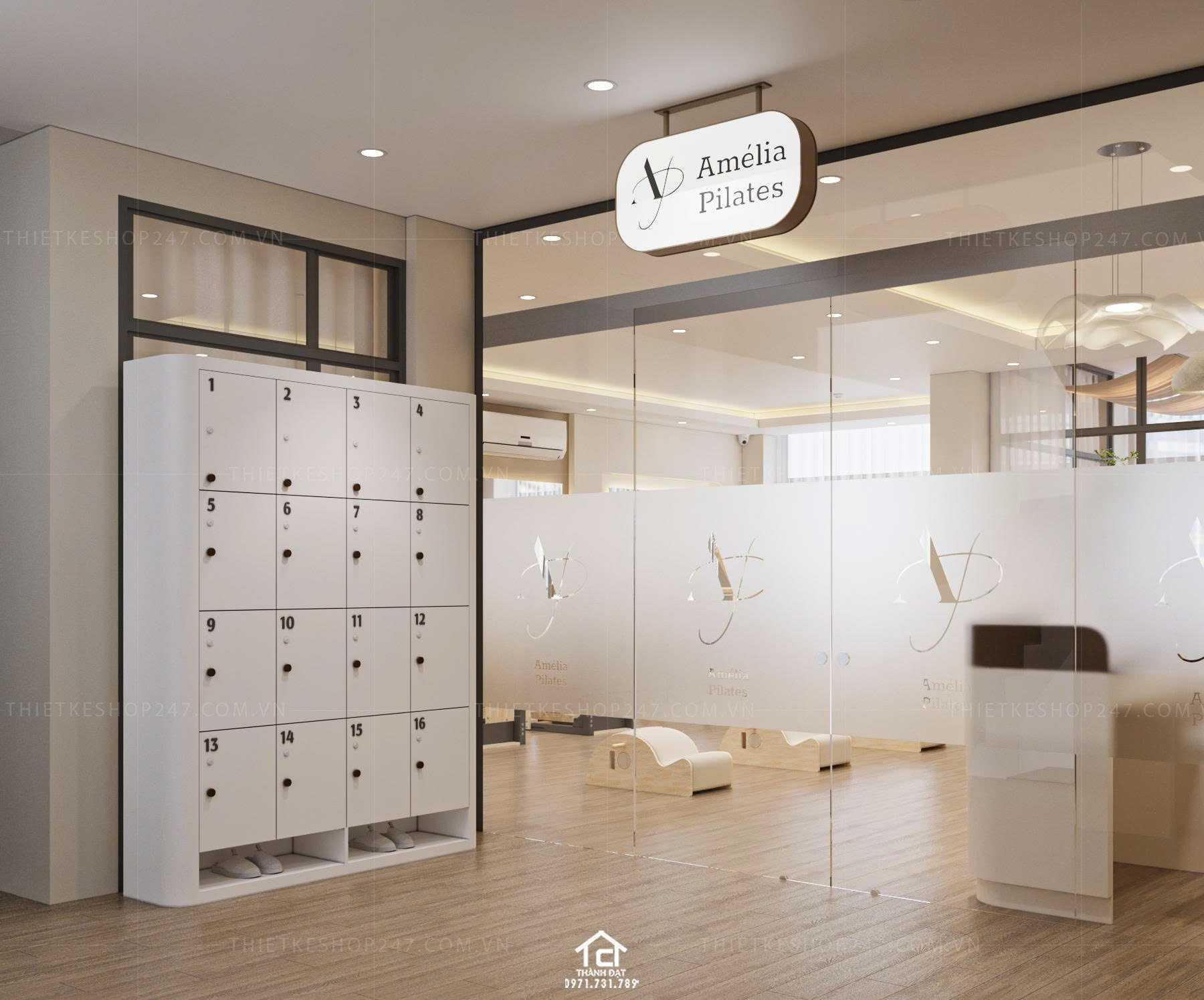 thiết kế phòng tập yoga đẹp tinh tế