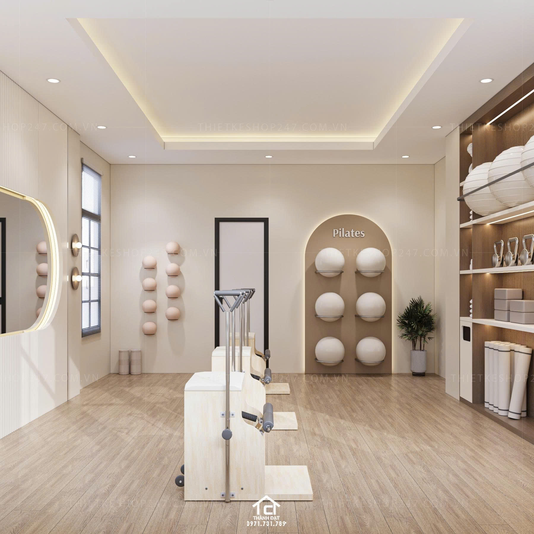 Thiết kế phòng tập Yoga đẹp tinh tế