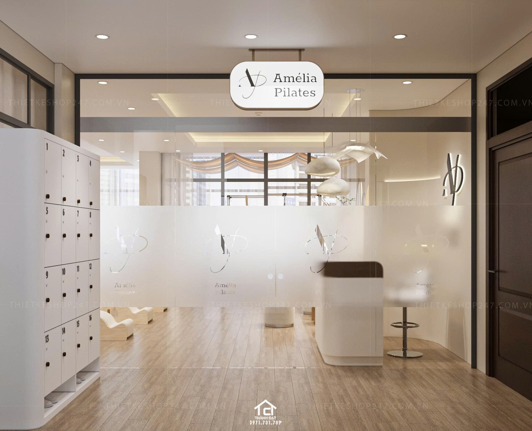 thiết kế phòng tập yoga đẹp